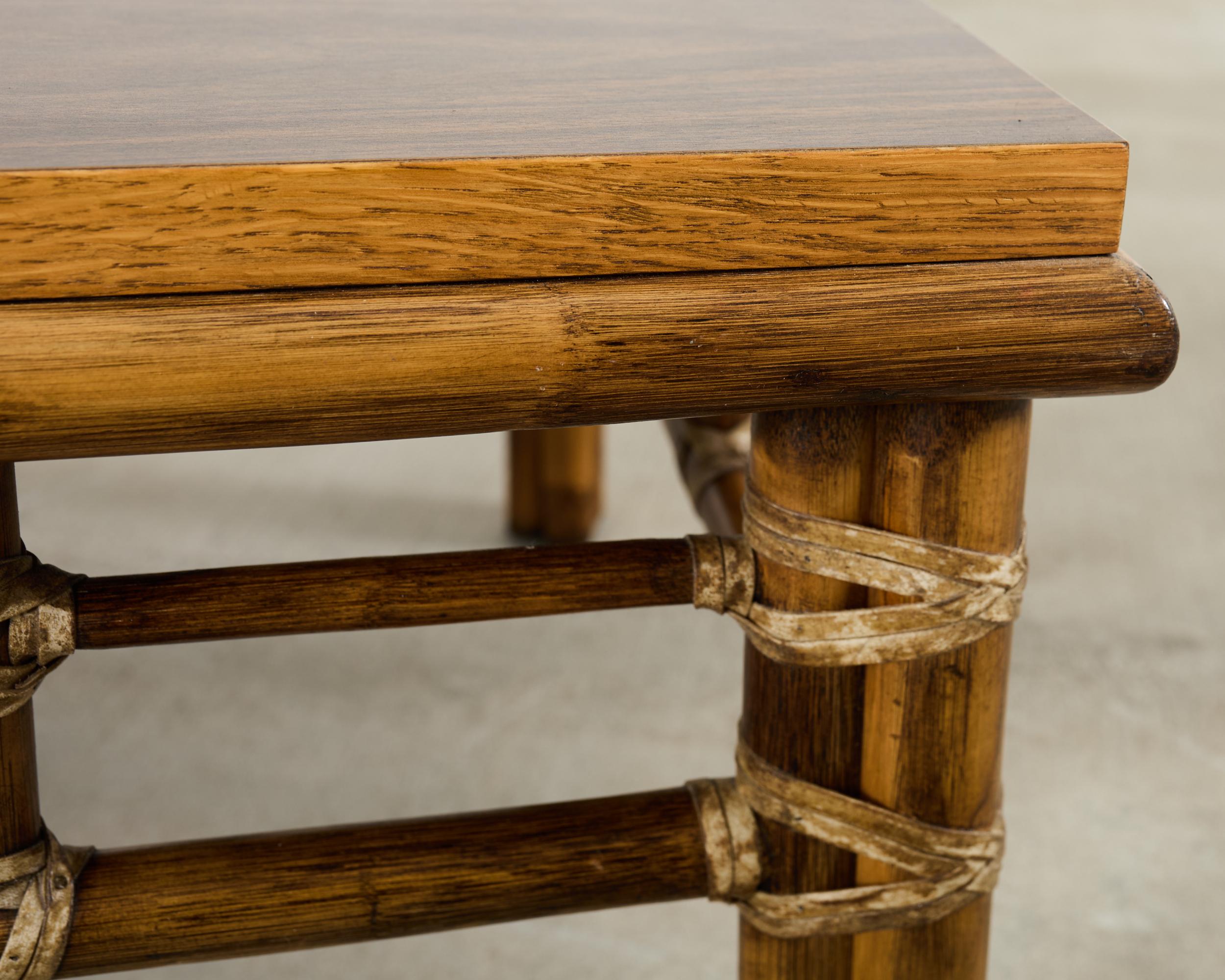 McGuire Organic Table basse cocktail moderne en rotin Oak Oak en vente 7