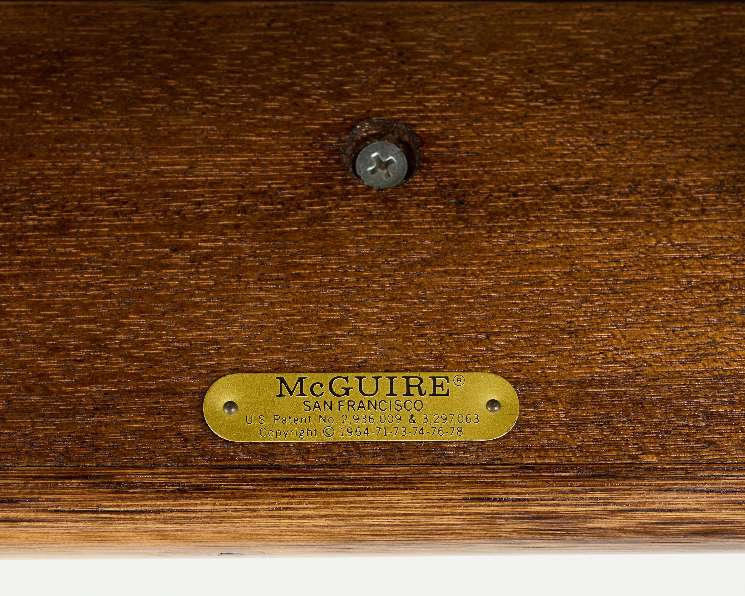 McGuire Organic Table basse cocktail moderne en rotin Oak Oak en vente 8