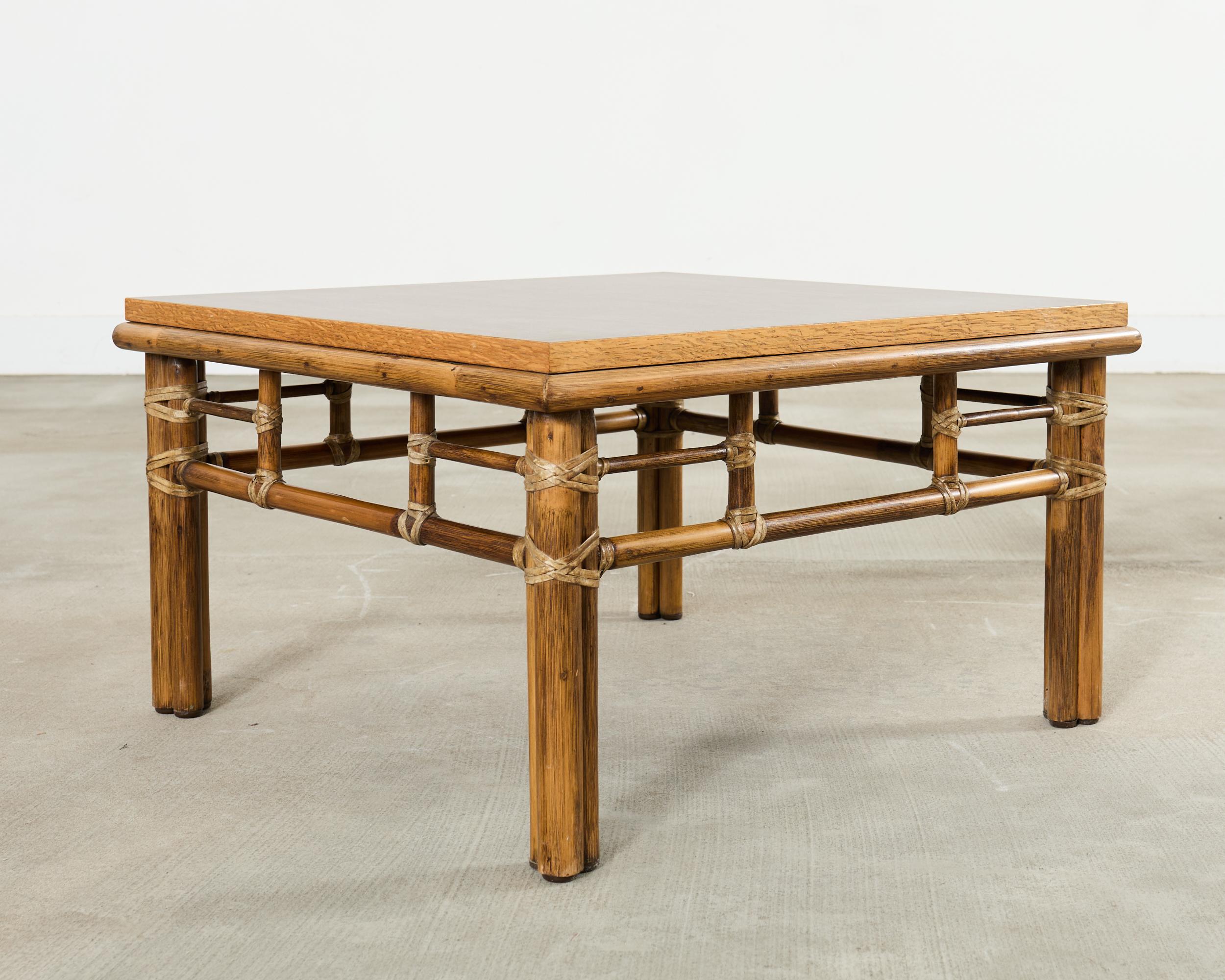 McGuire Organic Table basse cocktail moderne en rotin Oak Oak Bon état - En vente à Rio Vista, CA