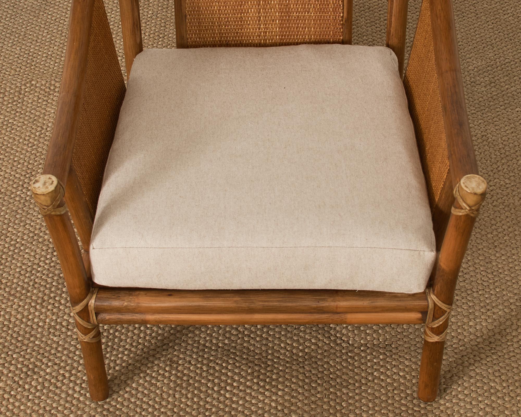 McGuire Organic Modern Rattan Raffia Lounge Chair For Sale 5