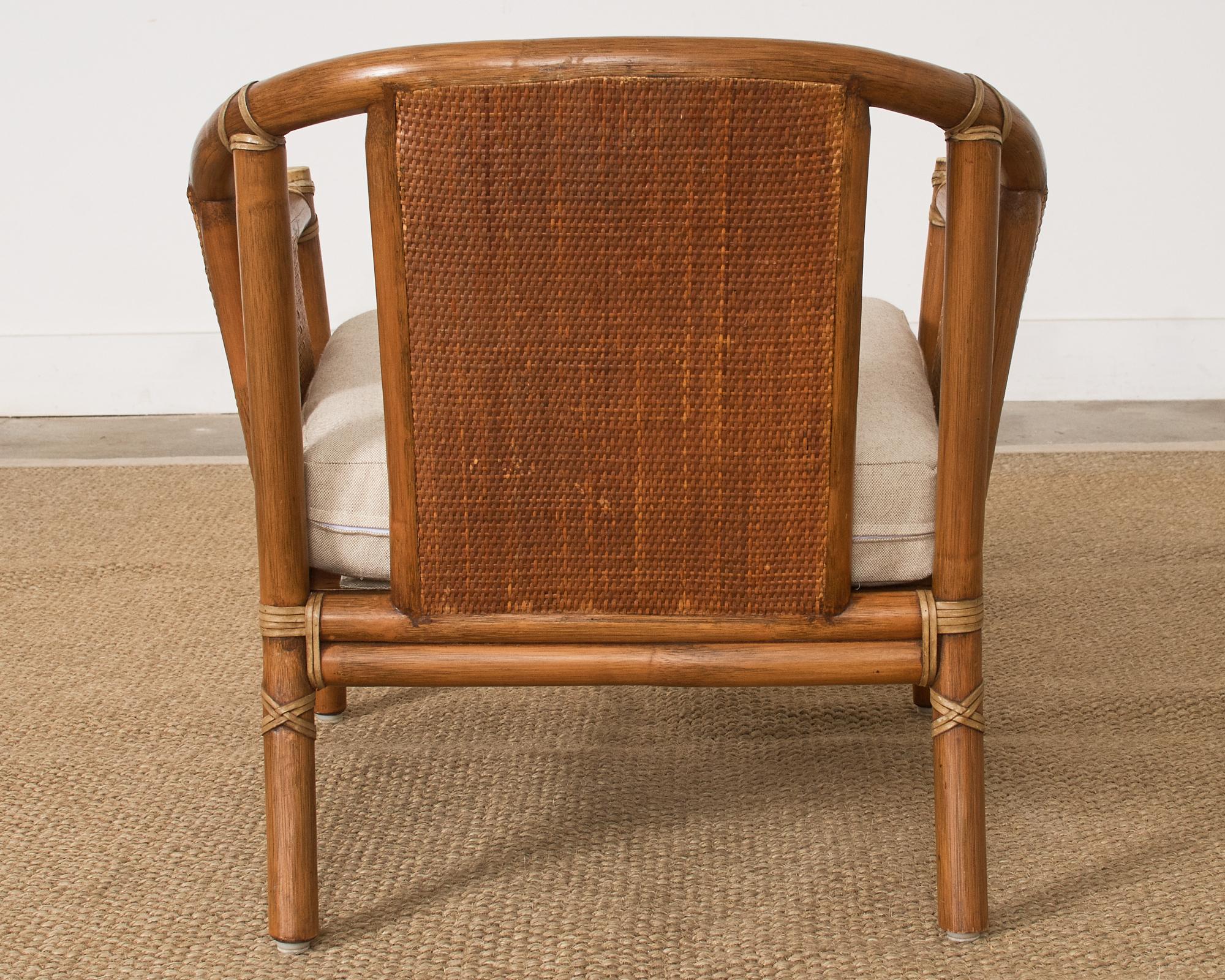 McGuire Organic Modern Rattan Raffia Lounge Chair For Sale 7