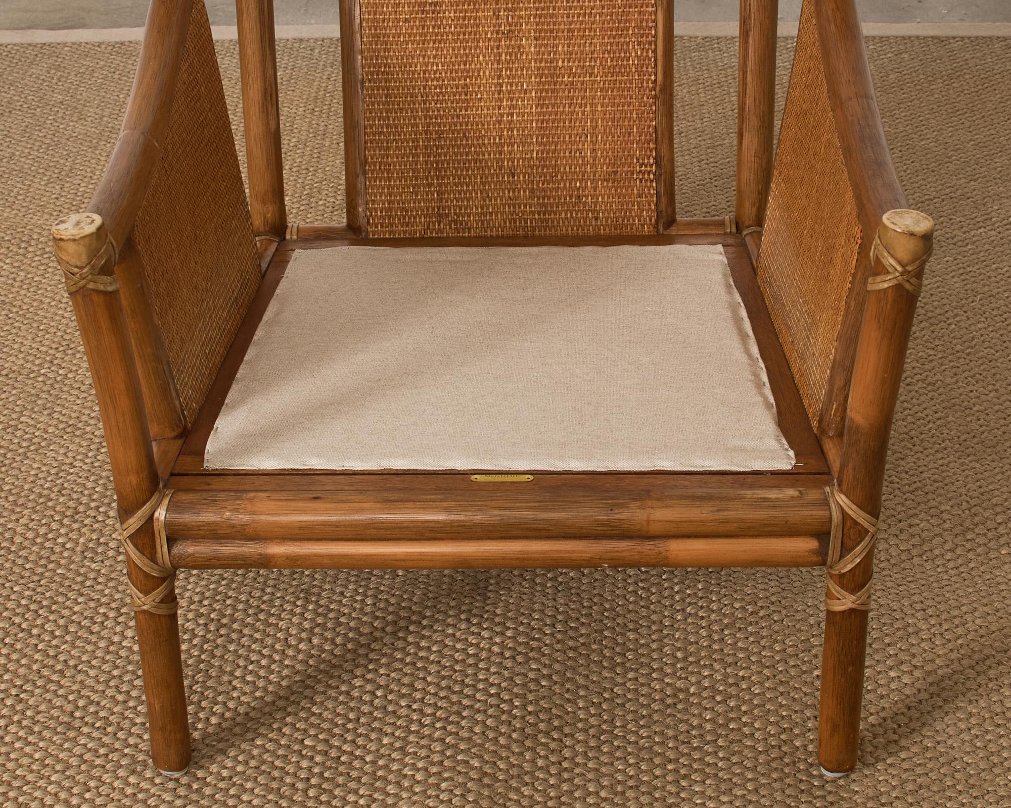 McGuire Organic Modern Rattan Raffia Lounge Chair For Sale 9