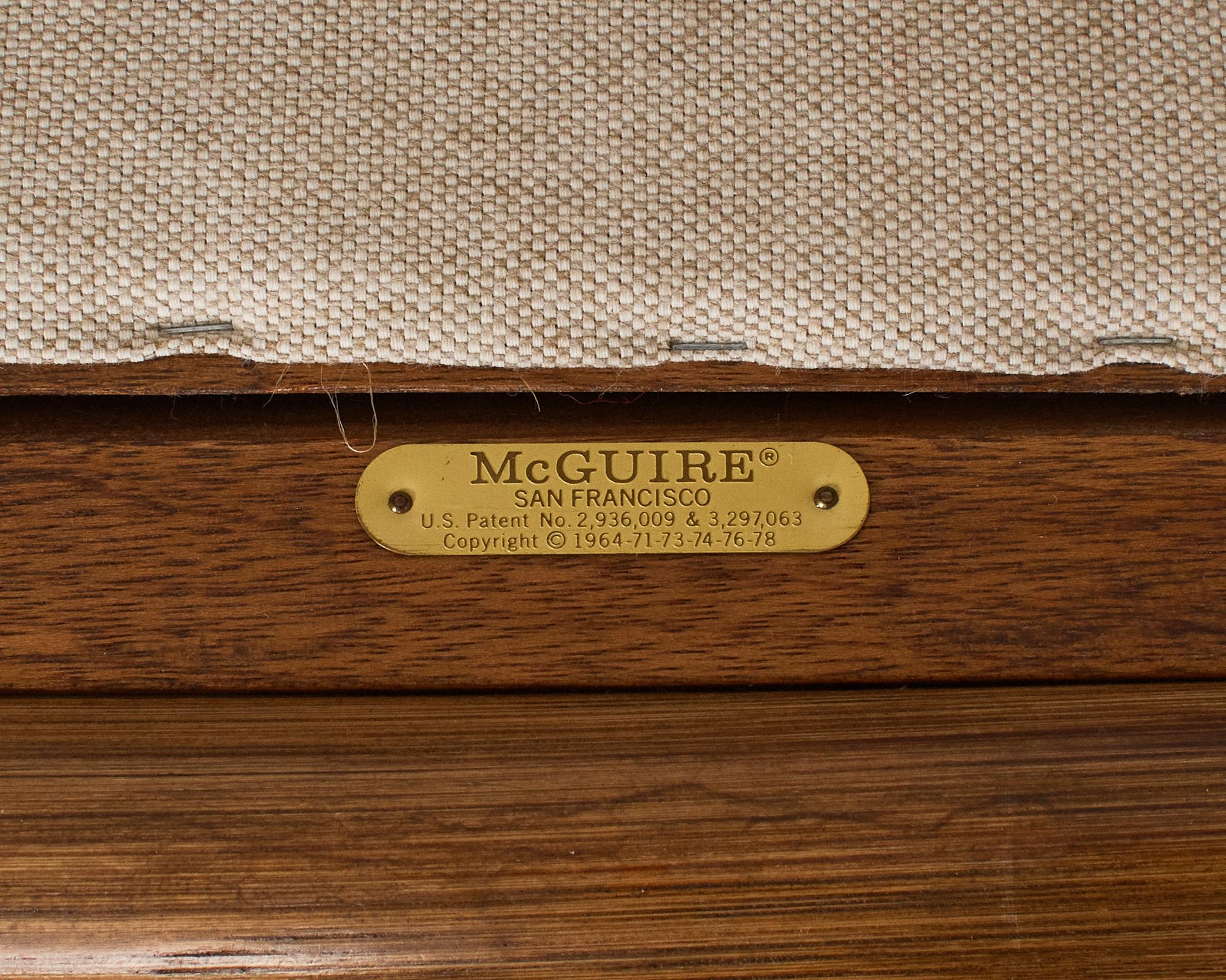 McGuire Organisch Moderner Rattan Raffia Loungesessel im Angebot 11
