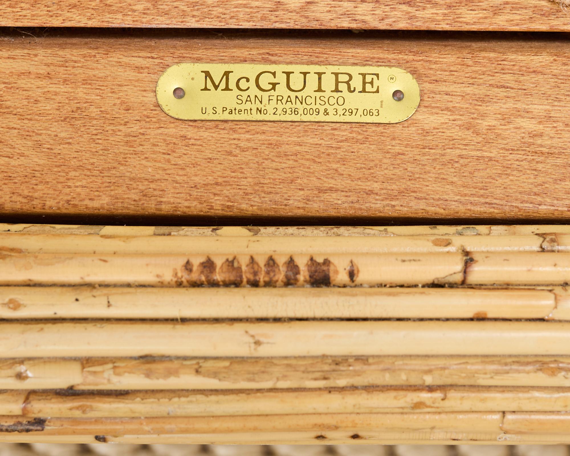 McGuire Sofá Settee de ratán moderno orgánico de caña de lápiz en venta 12