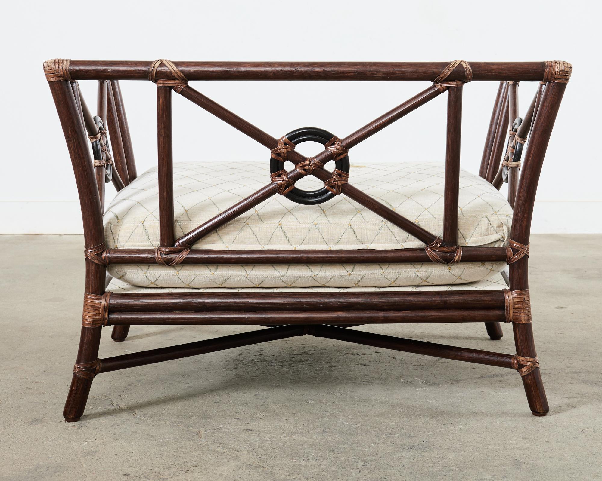 McGuire Organic Modern Rattan Target Design Lounge Chair For Sale 11
