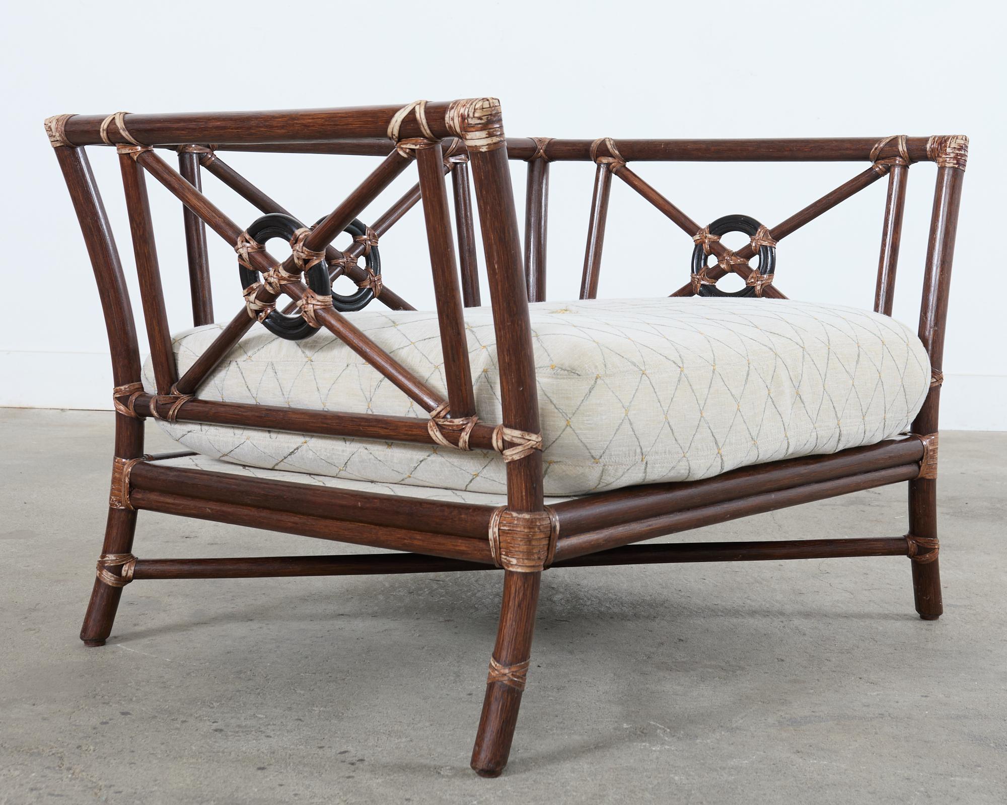 20ième siècle The Modernity Modernity Rattan Target Design Lounge Chair en vente