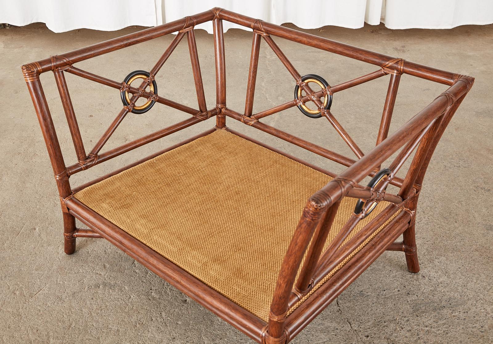 American McGuire Organic Modern Rattan Target Lounge Cube Chair