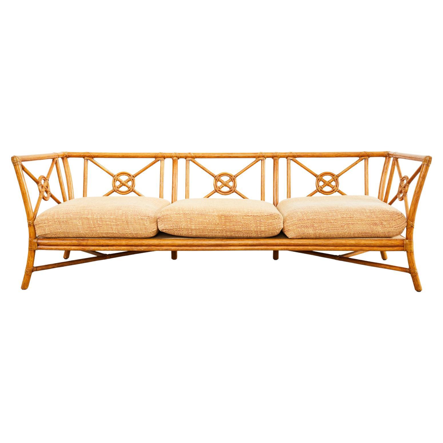 McGuire Organic Modern Rattan Target Sofa or Daybed