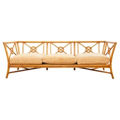 Vintage McGuire Organic Modern Rattan Target Sofa or Daybed