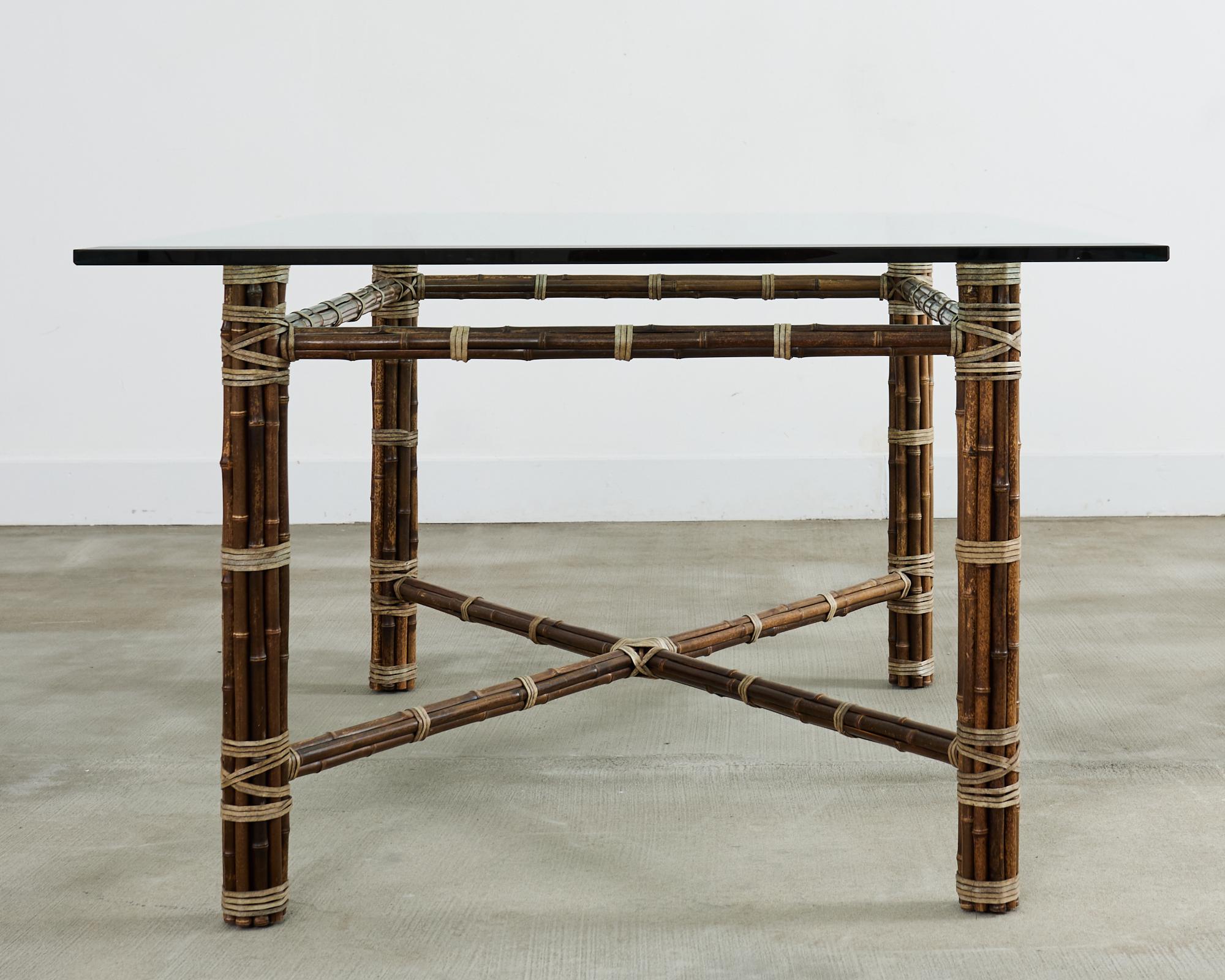 McGuire Organic Modern Rectangular Bamboo Dining Table For Sale 8