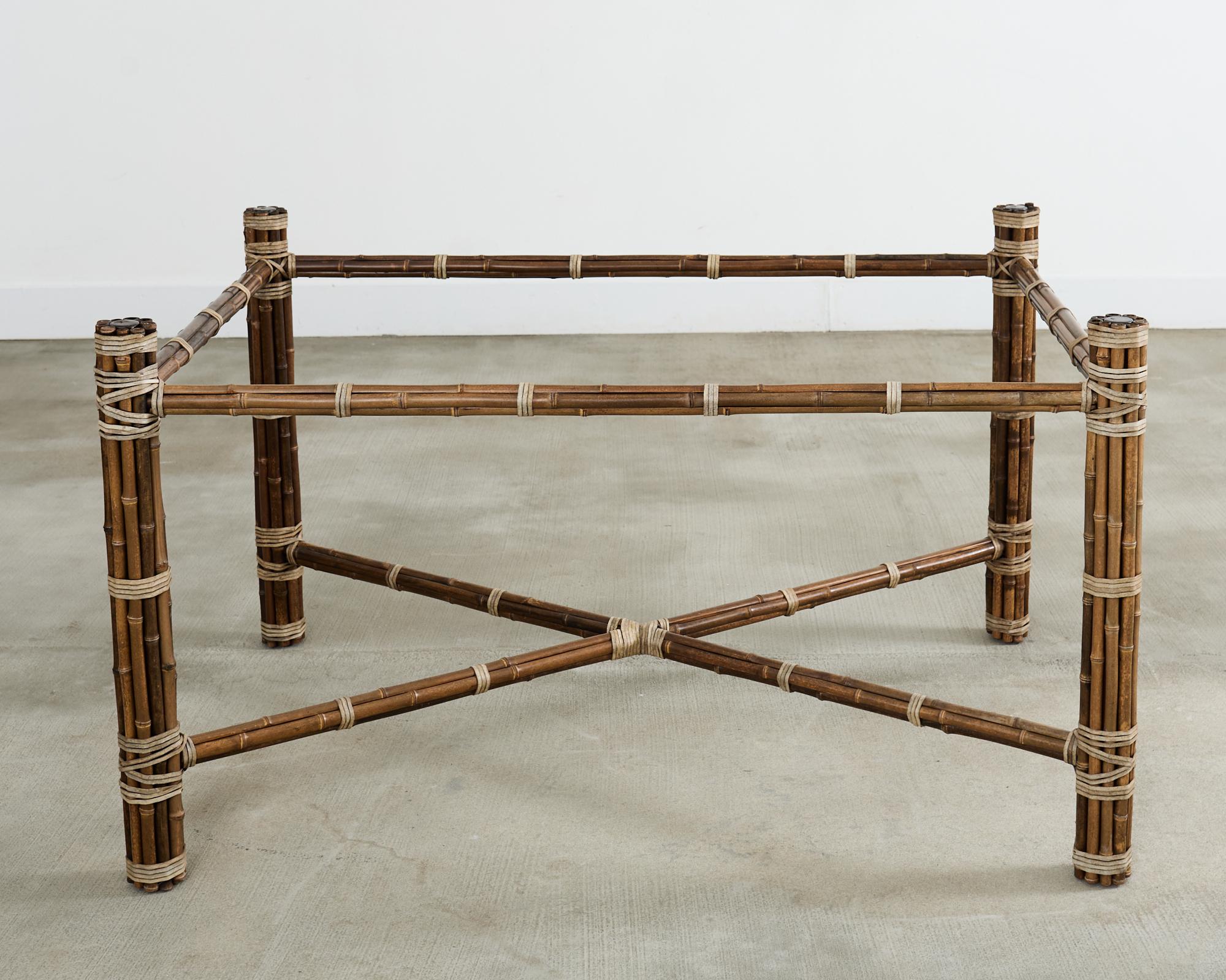 McGuire Organic Modern Rectangular Bamboo Dining Table For Sale 10