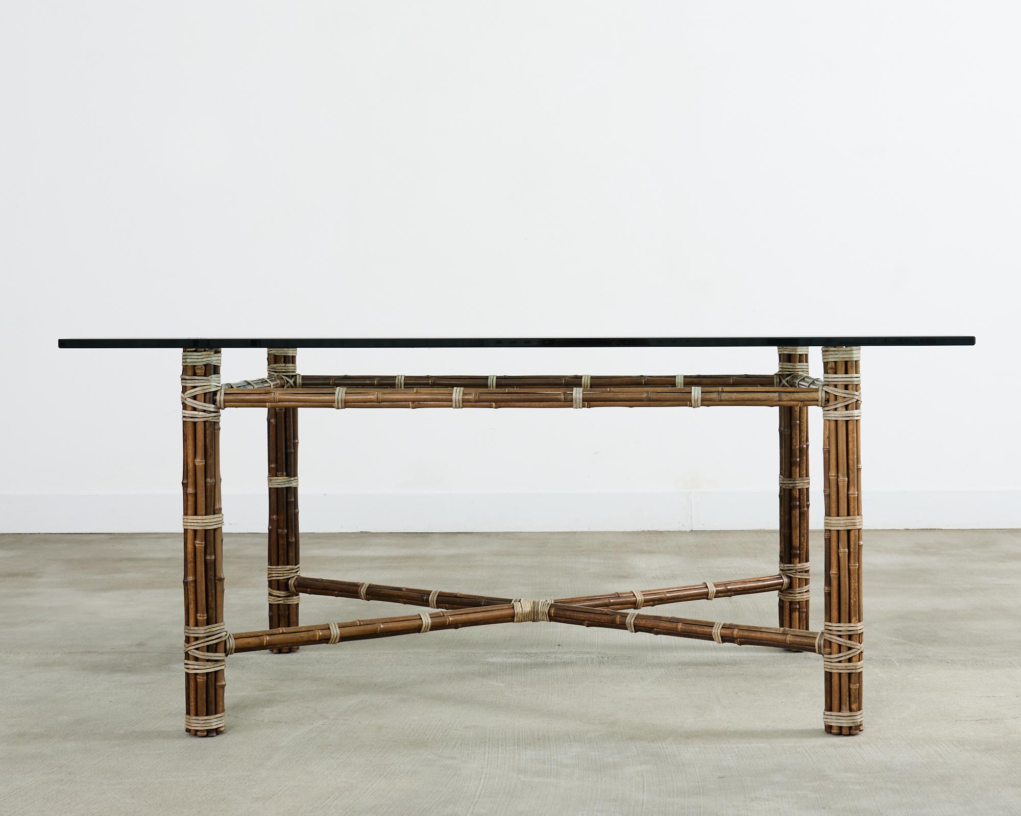 McGuire Organic Modern Rectangular Bamboo Dining Table For Sale 11