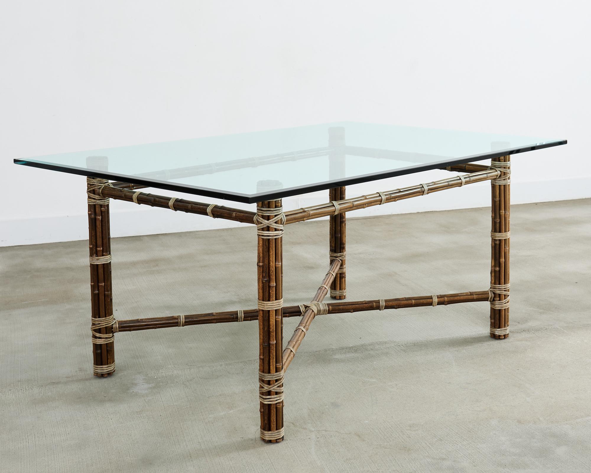 American McGuire Organic Modern Rectangular Bamboo Dining Table For Sale