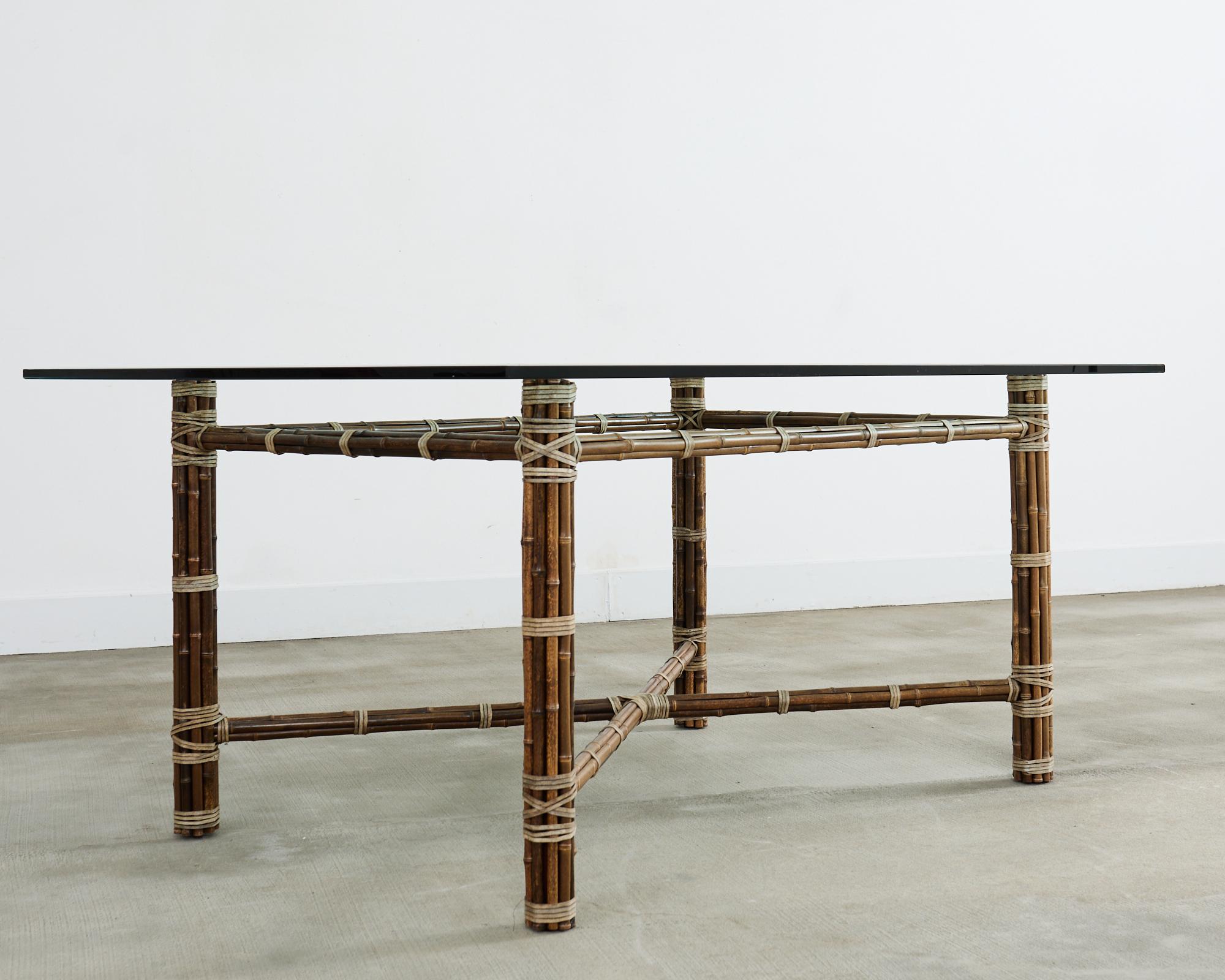 20th Century McGuire Organic Modern Rectangular Bamboo Dining Table For Sale