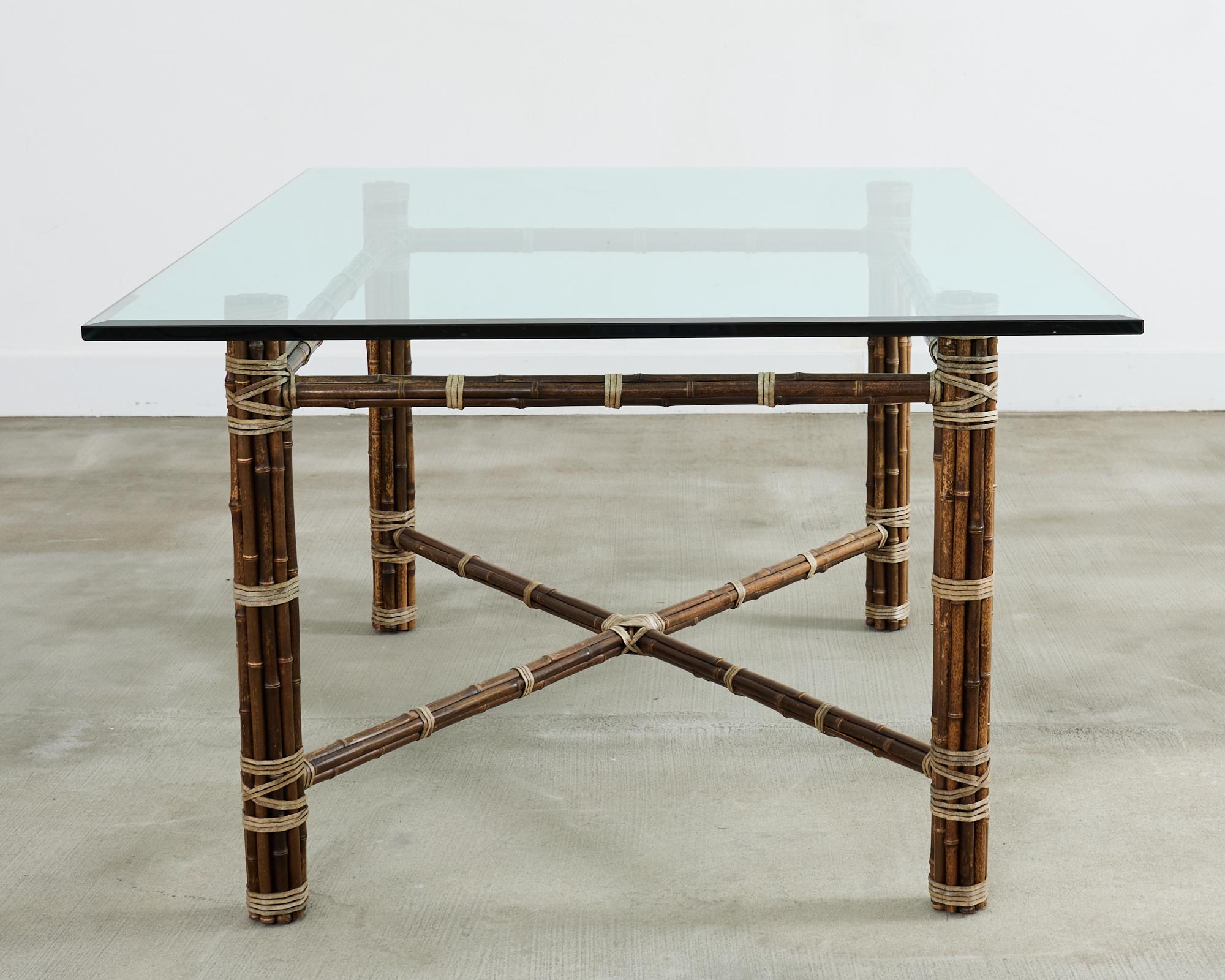 McGuire Organic Modern Rectangular Bamboo Dining Table For Sale 2
