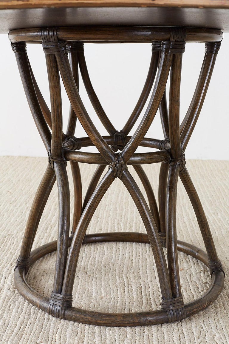 McGuire Organic Modern Round Game or Dining Table For Sale ...