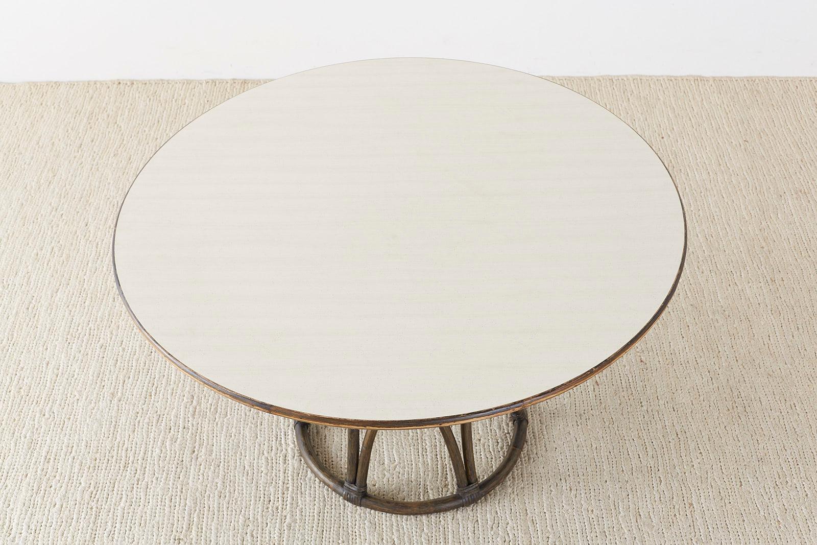 McGuire Organic Modern Round Game or Dining Table 2