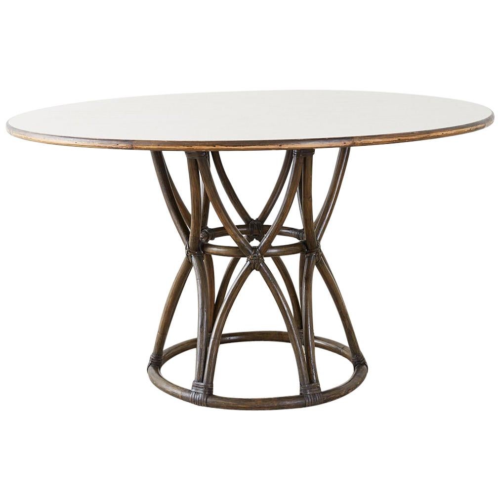McGuire Organic Modern Round Game or Dining Table