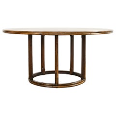 Mesa de comedor de ratán de roble, redonda, moderna y ecológica McGuire