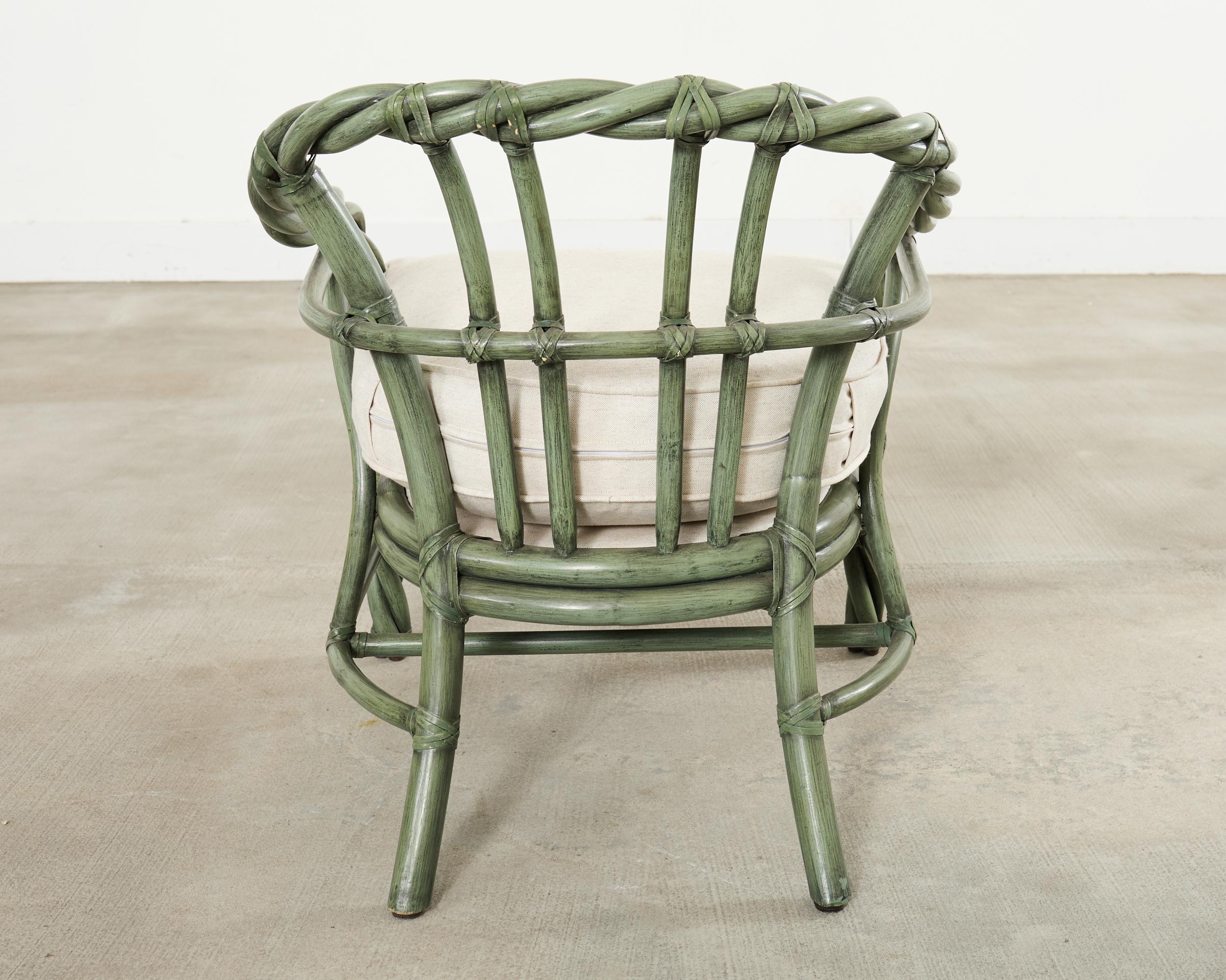 McGuire Organic Modern Twisted Rattan Lounge Chair in vendita 10