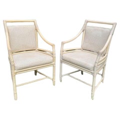 Retro McGuire Pair of Arm Lounge Chairs