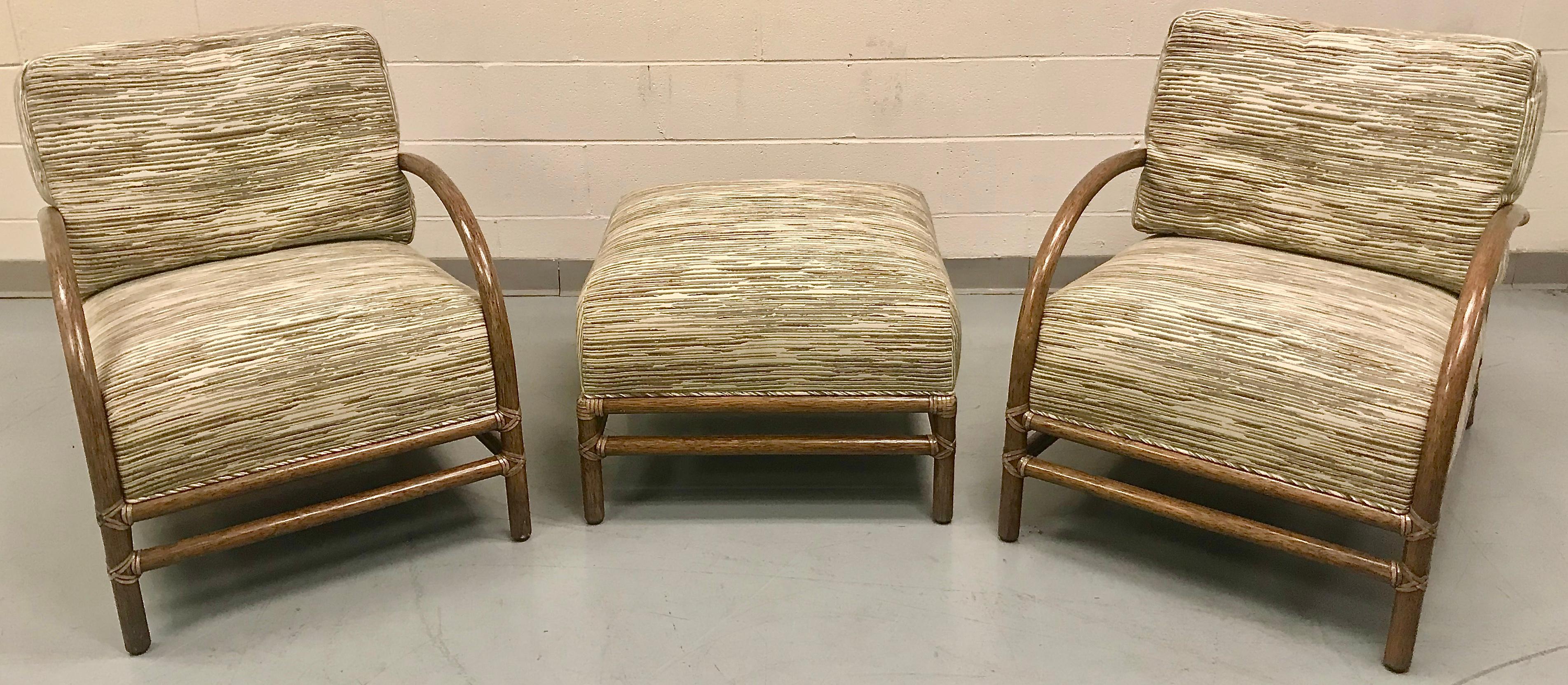 McGuire Pair of Toscana Rattan Lounge Chairs 13