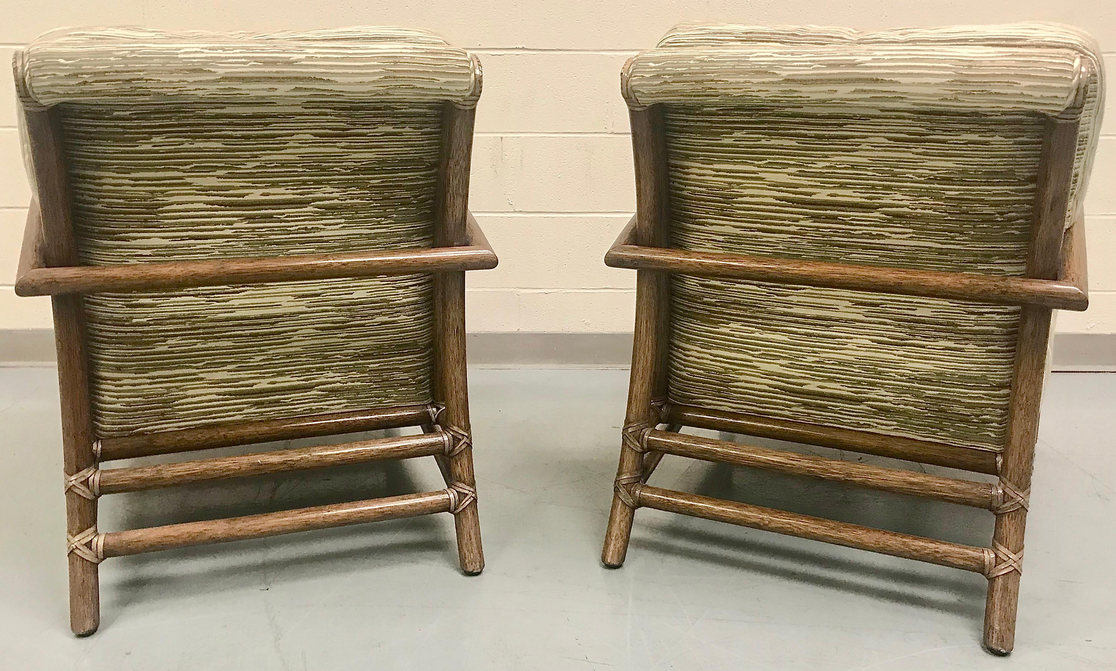 McGuire Pair of Toscana Rattan Lounge Chairs 1