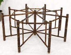 McGuire Rattan and Bamboo Octagonal Dining Table
