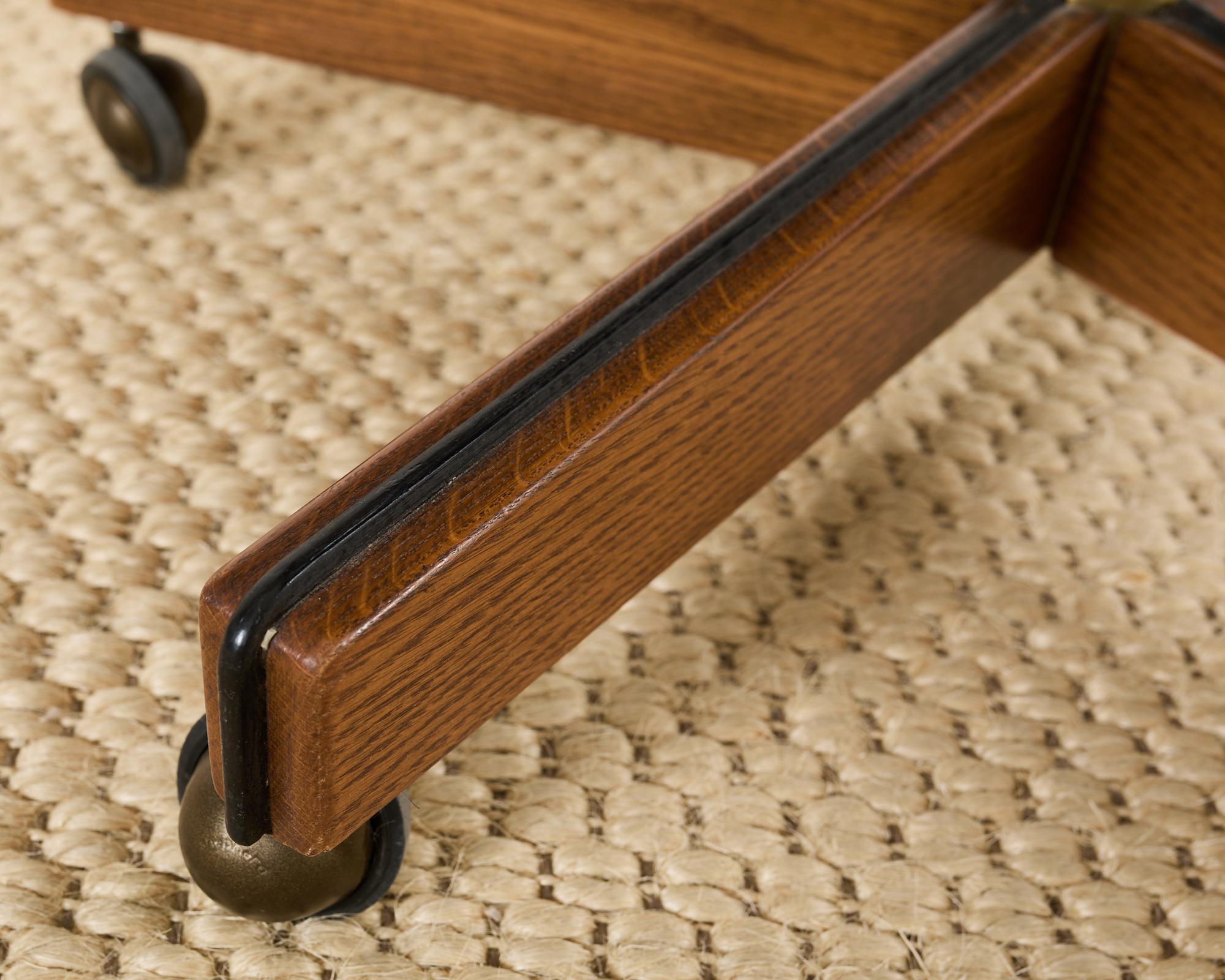 Hand-Crafted McGuire Rattan Cane Swivel Executive Office Desk Chair