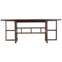 McGuire Rattan Flip-Top Console or Dining Table