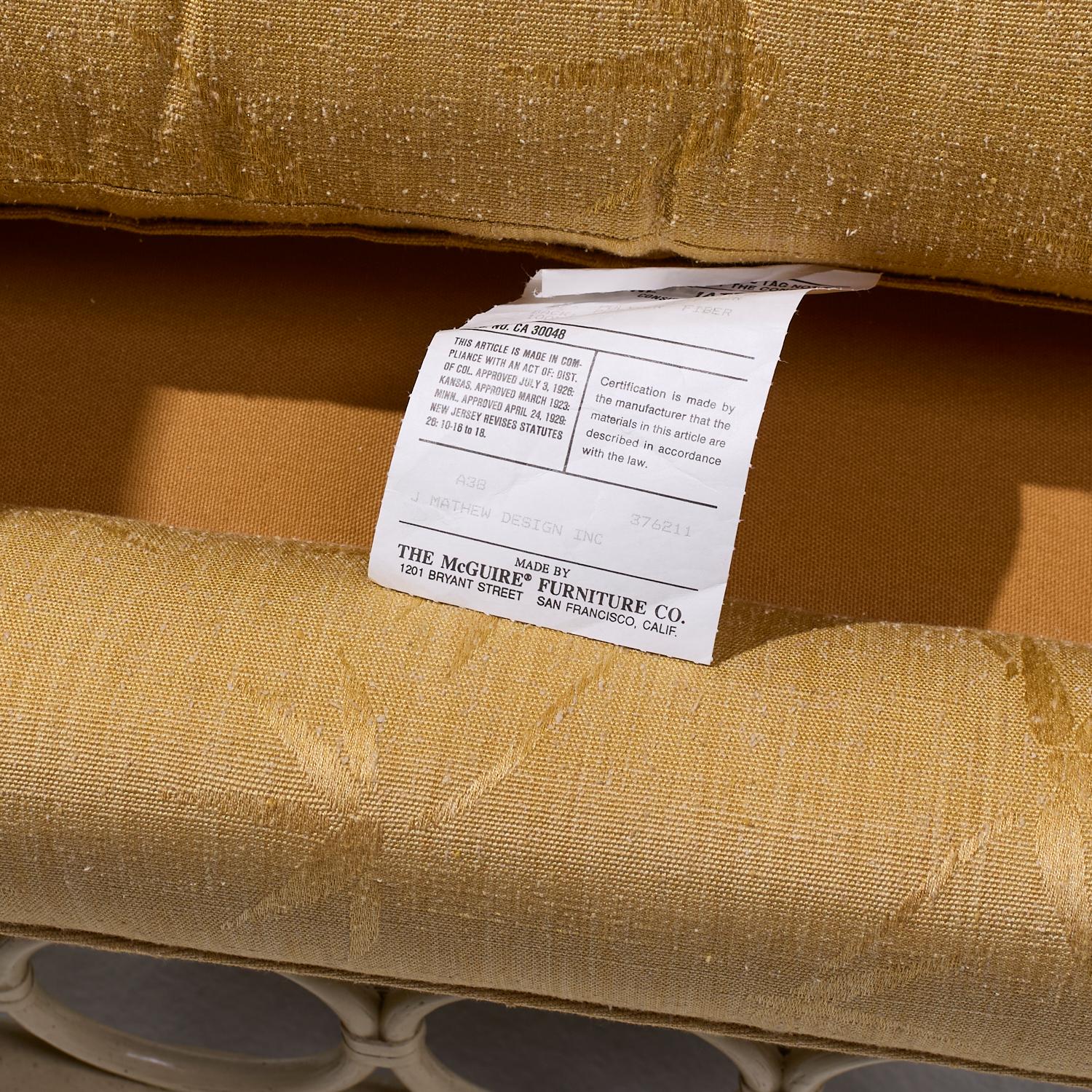 McGuire Rattan Lounge Chair For Sale 3