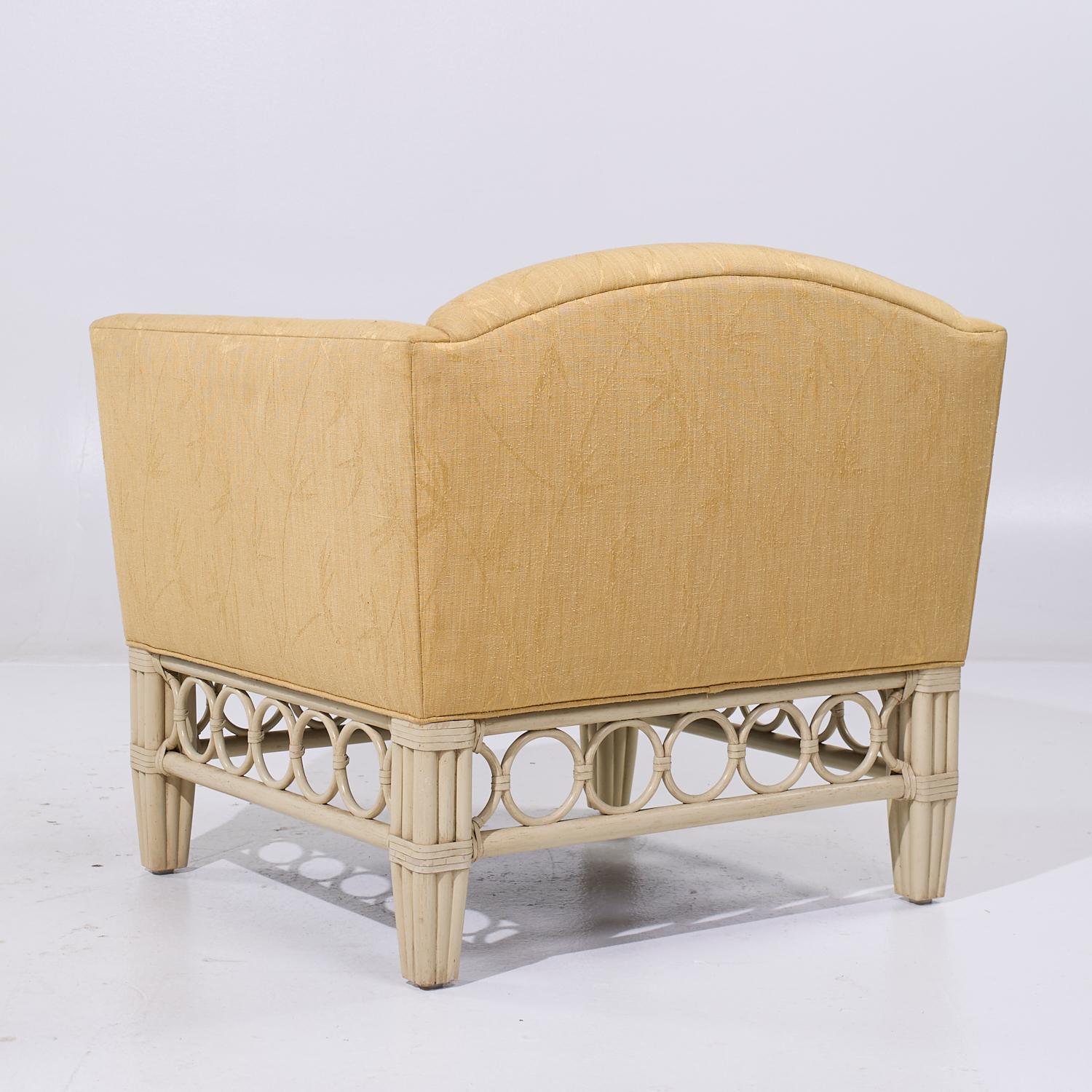 McGuire Rattan Lounge Chair In Good Condition For Sale In Countryside, IL