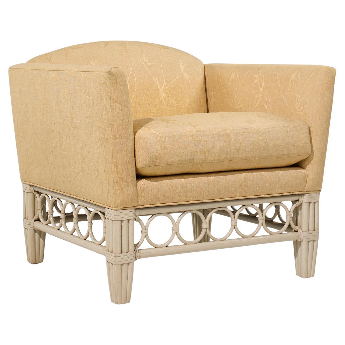 McGuire Rattan Lounge Chair For Sale