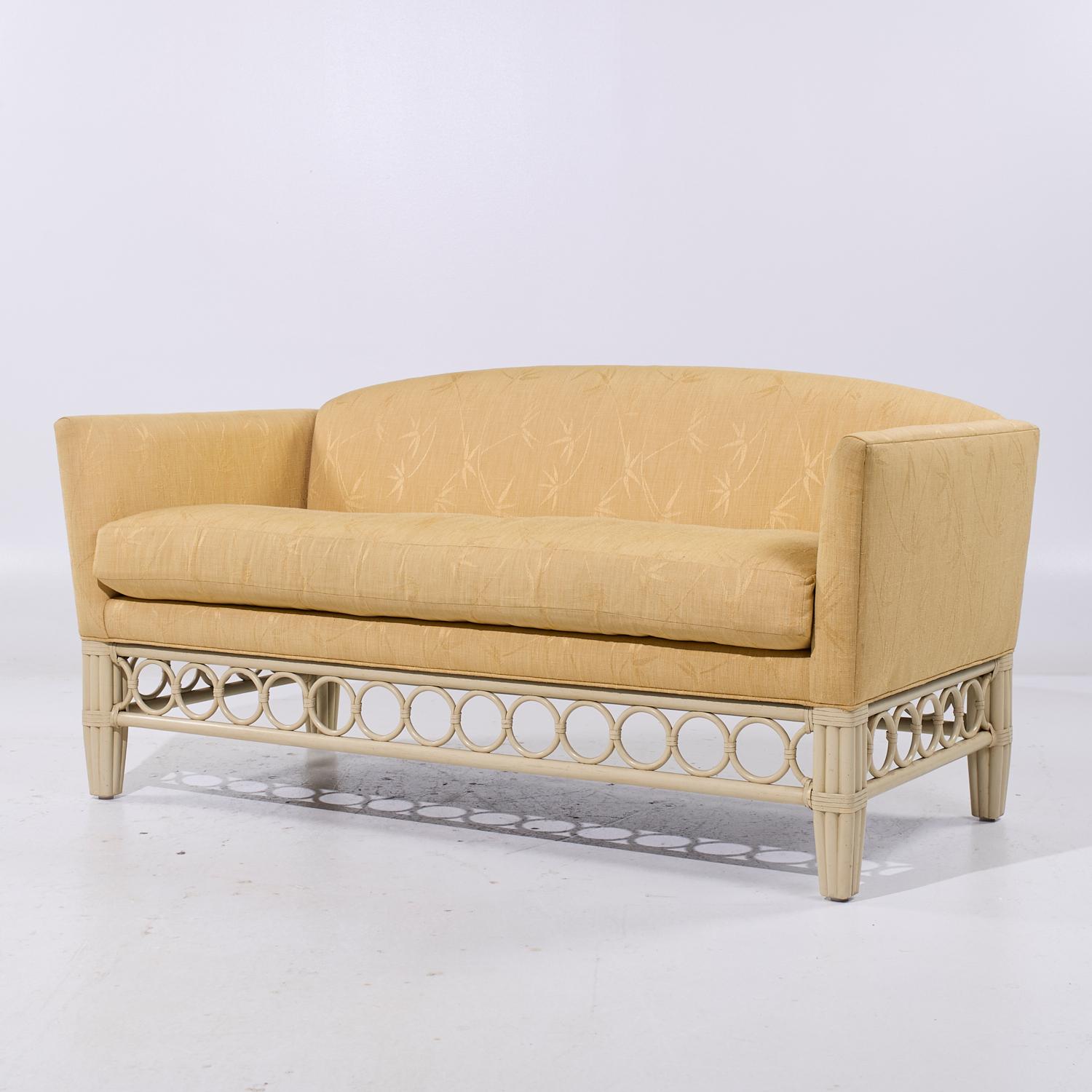 Modern McGuire Rattan Sofa For Sale