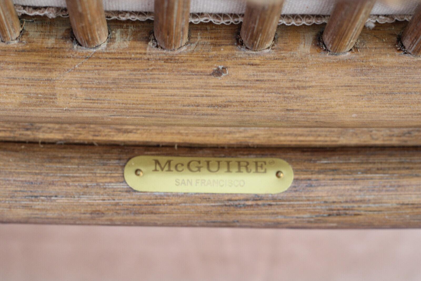 McGuire Rattan Target-Sessel oder Esszimmerstühle, ein Paar im Angebot 4