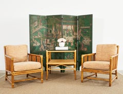 McGuire Rattan Target Design Cocktail or Occasional Table