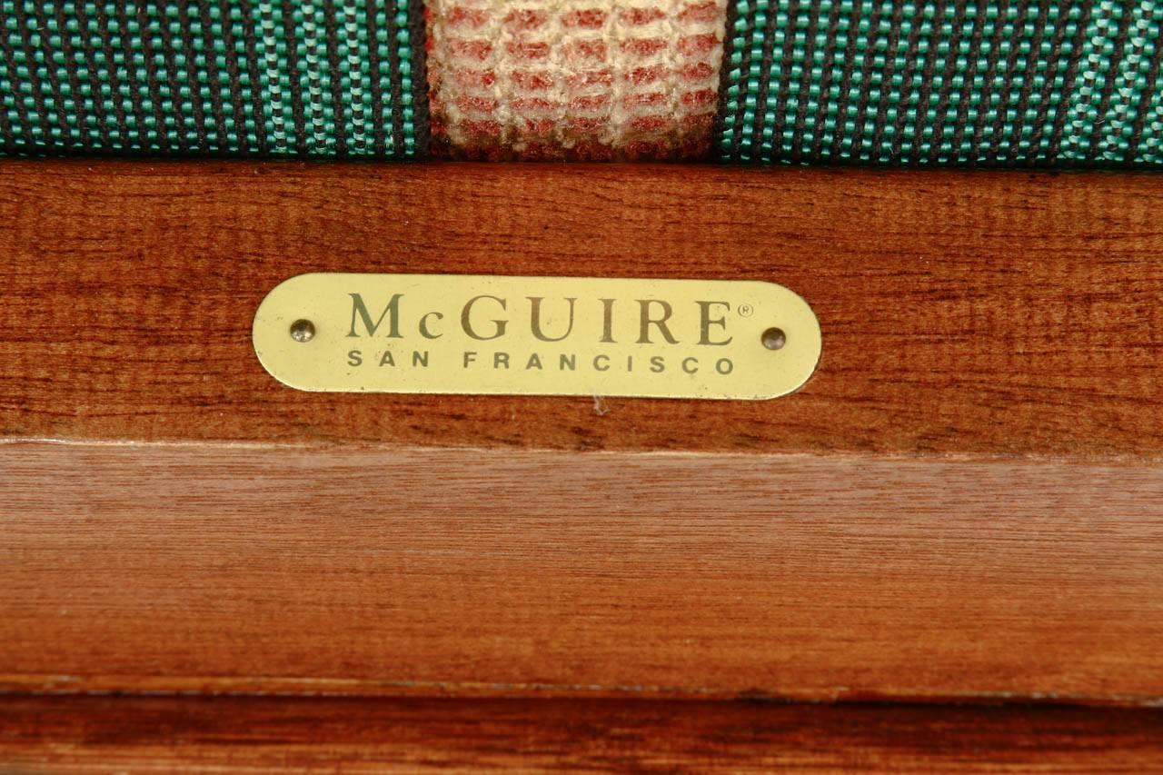 20th Century McGuire Rattan Target Design Lounge Chair