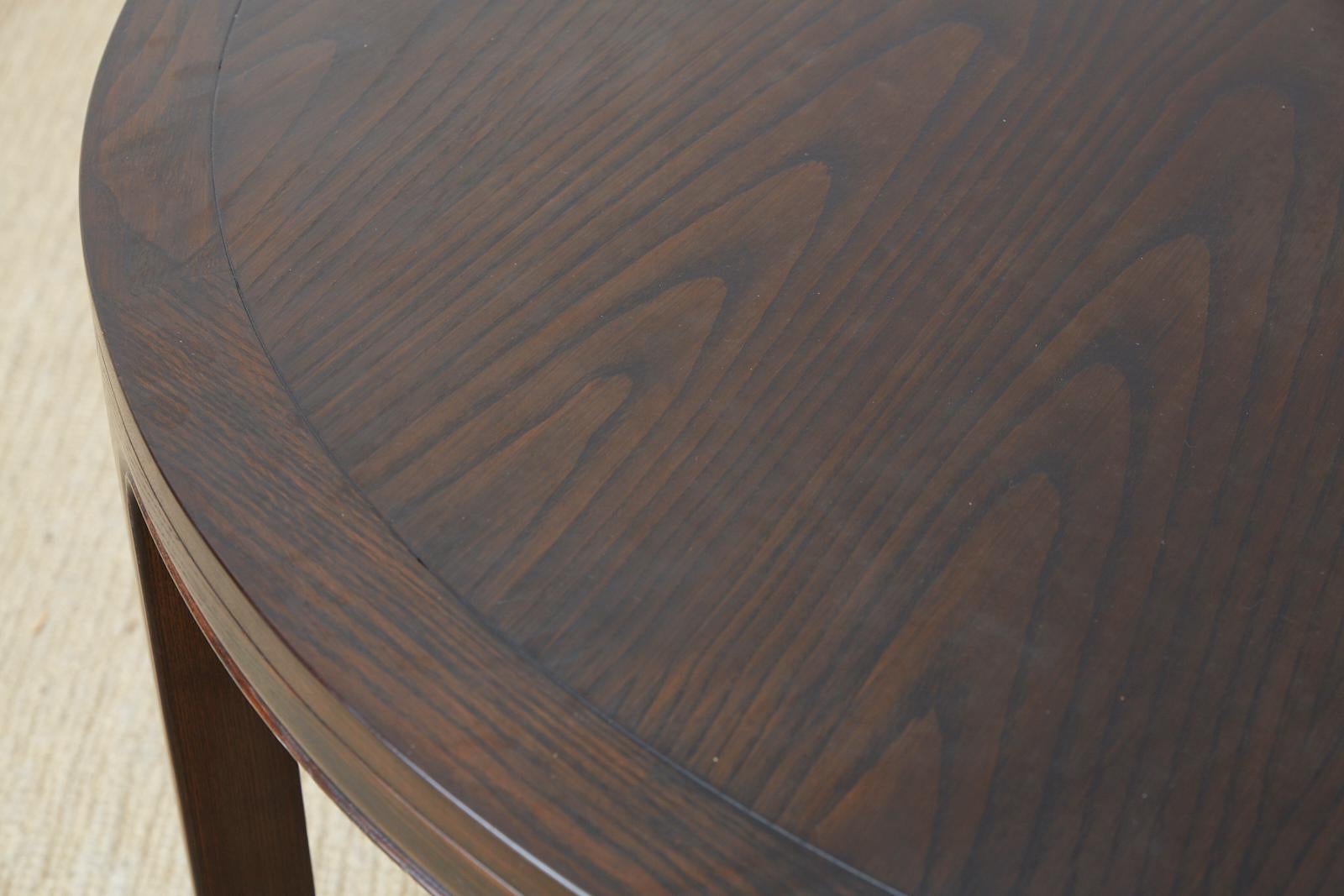 McGuire Round Cerused Oak Dining or Centre Table 3