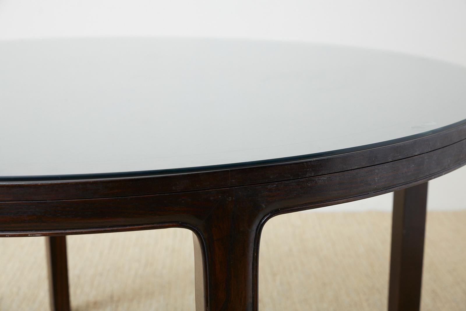 Ming McGuire Round Cerused Oak Dining or Centre Table