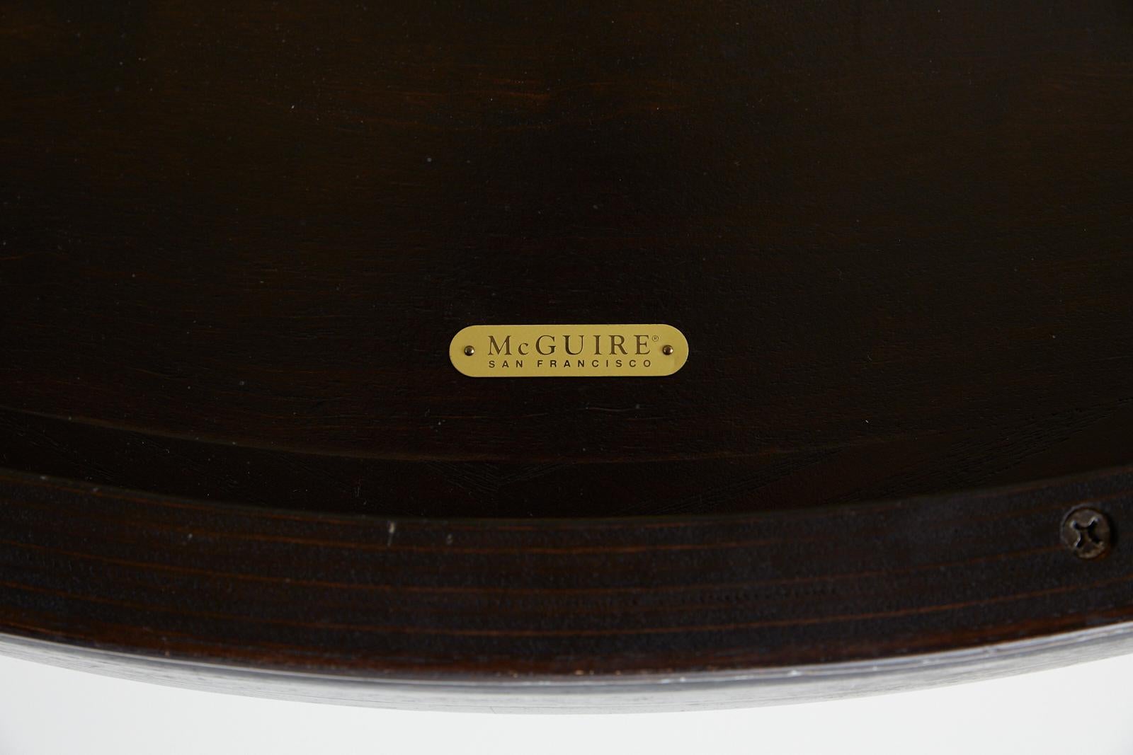 20th Century McGuire Round Cerused Oak Dining or Centre Table