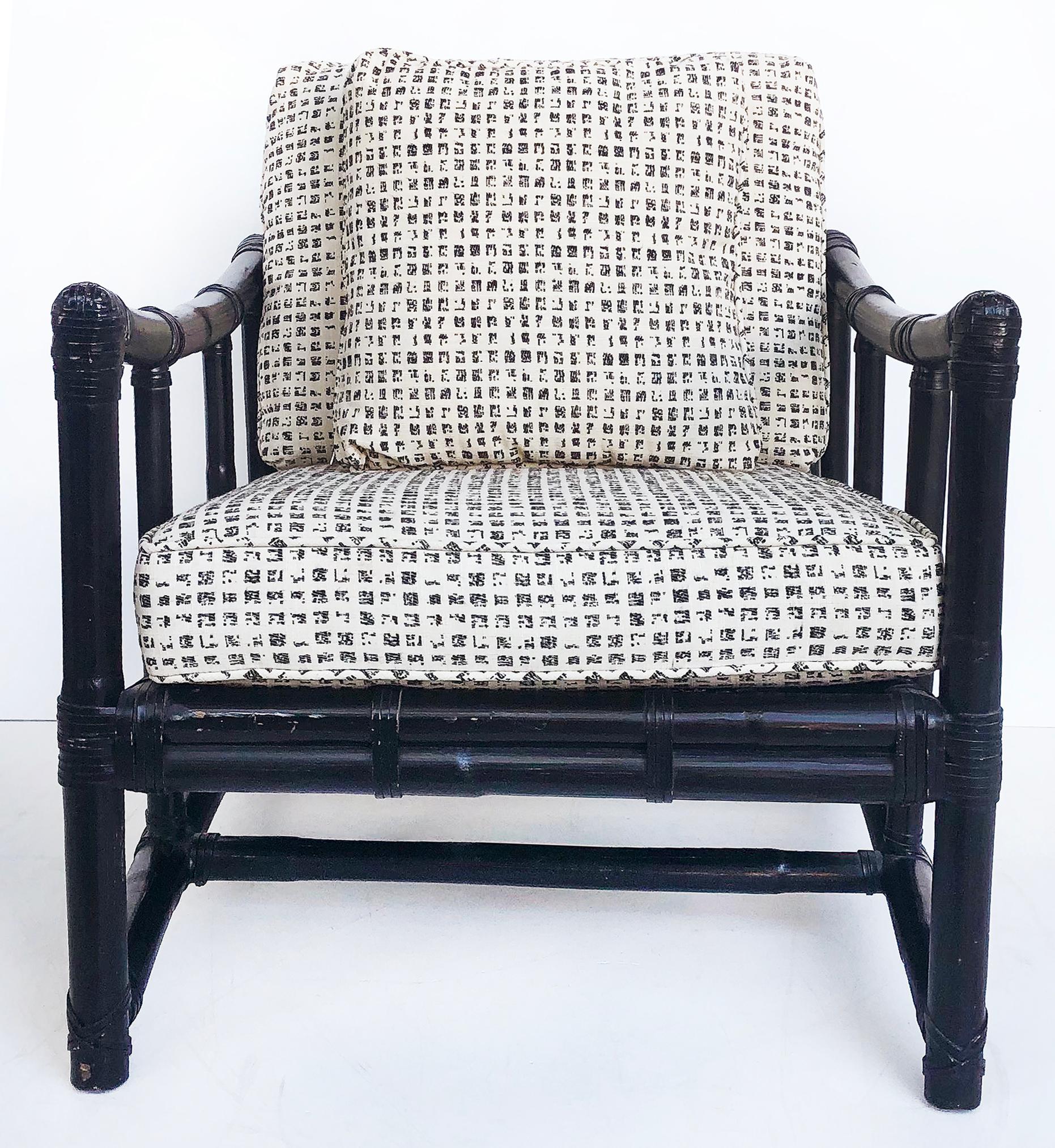 McGuire San Francisco Rattan Living Room Suite Set of Five For Sale 4