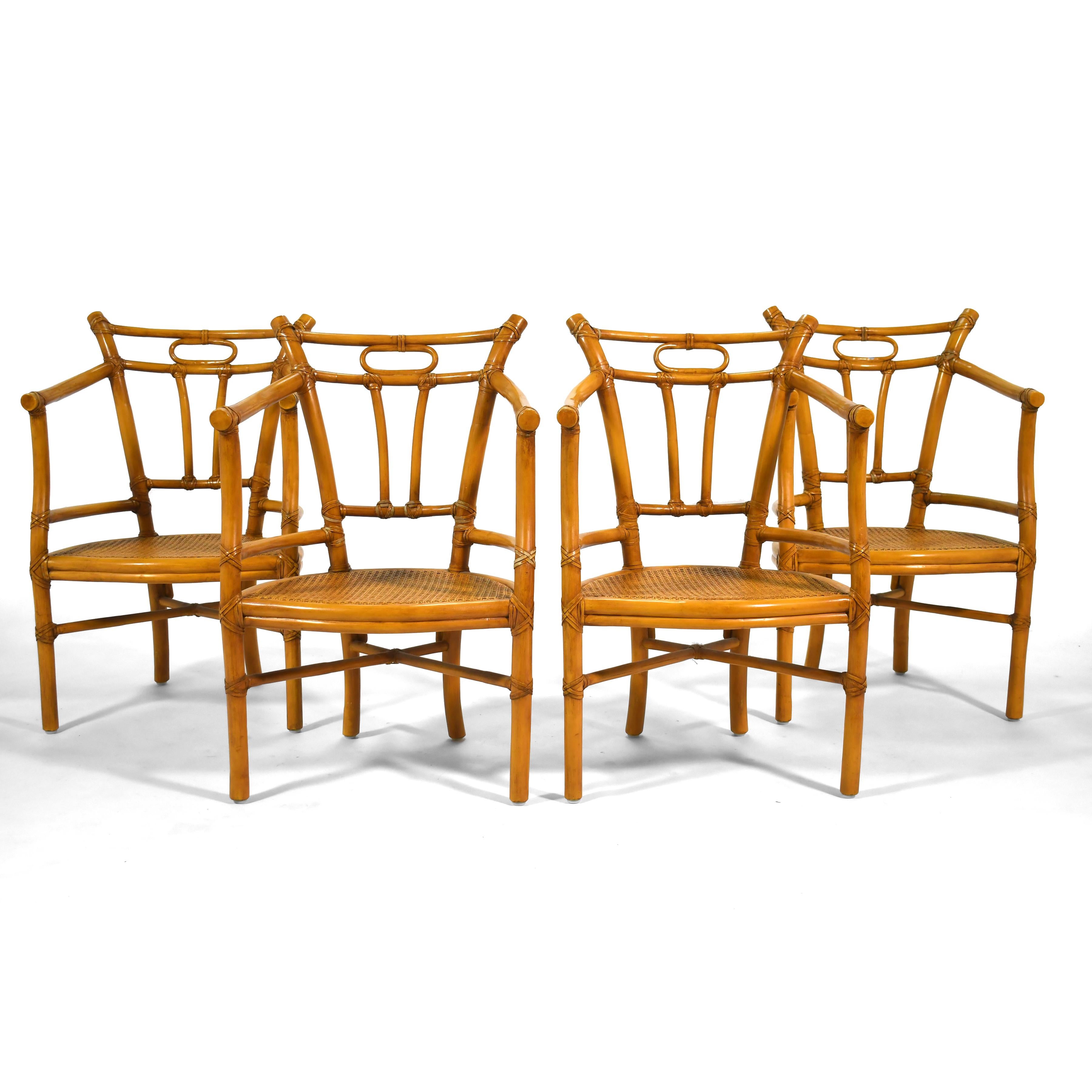 American McGuire Set of Four Armchairs For Sale