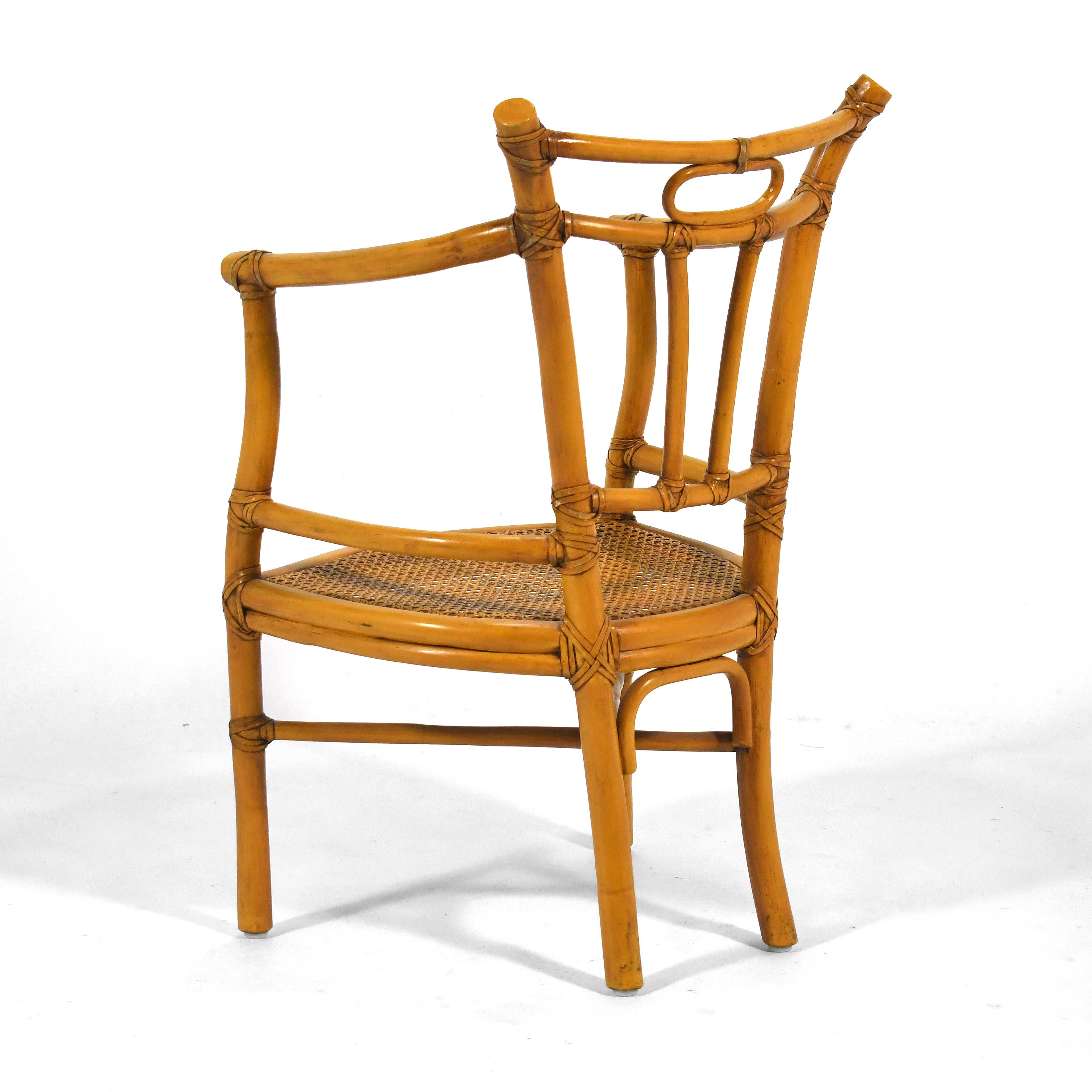 Milieu du XXe siècle McGuire Ensemble de quatre fauteuils en vente