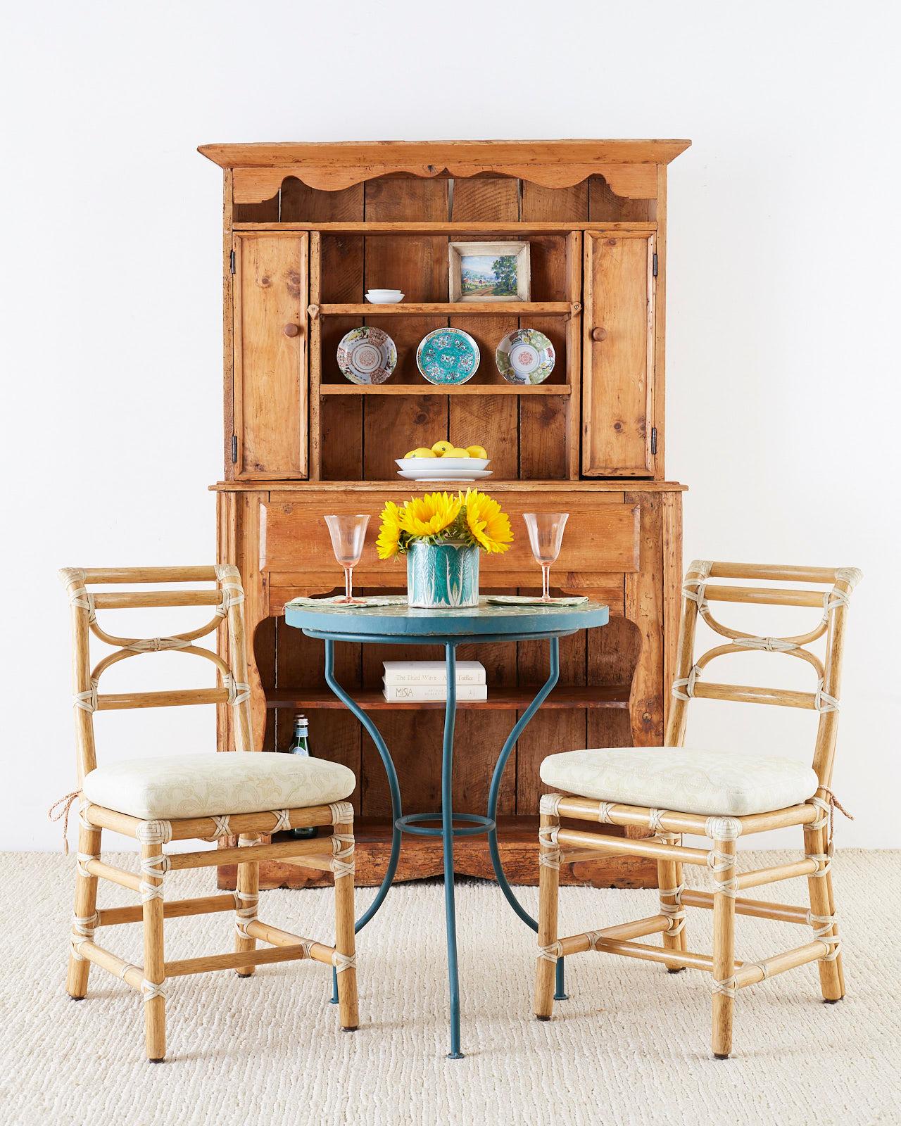 McGuire Set of Six Organic Modern Rattan Dining Chairs 3