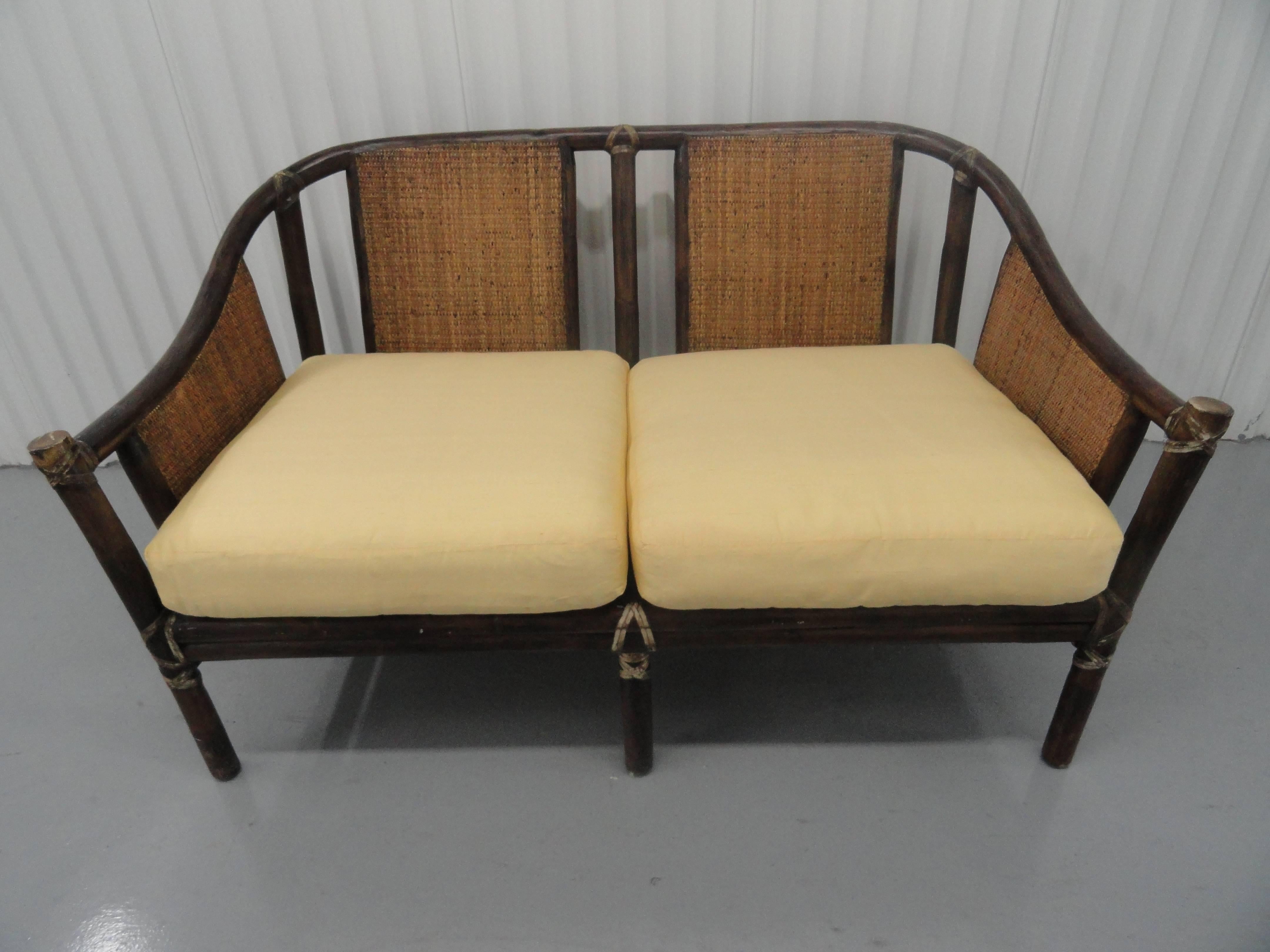 American McGuire Settee For Sale