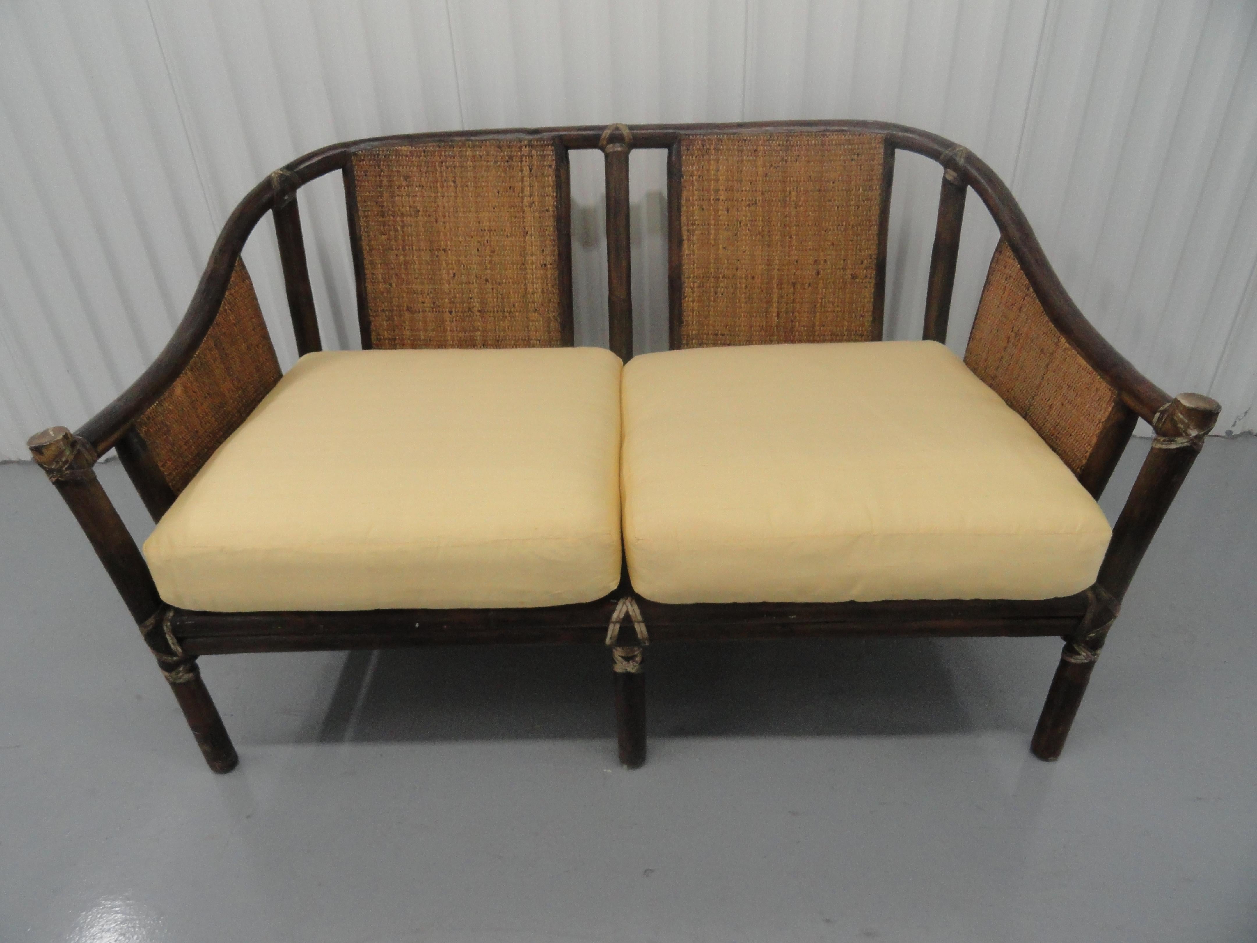 American McGuire Settee For Sale