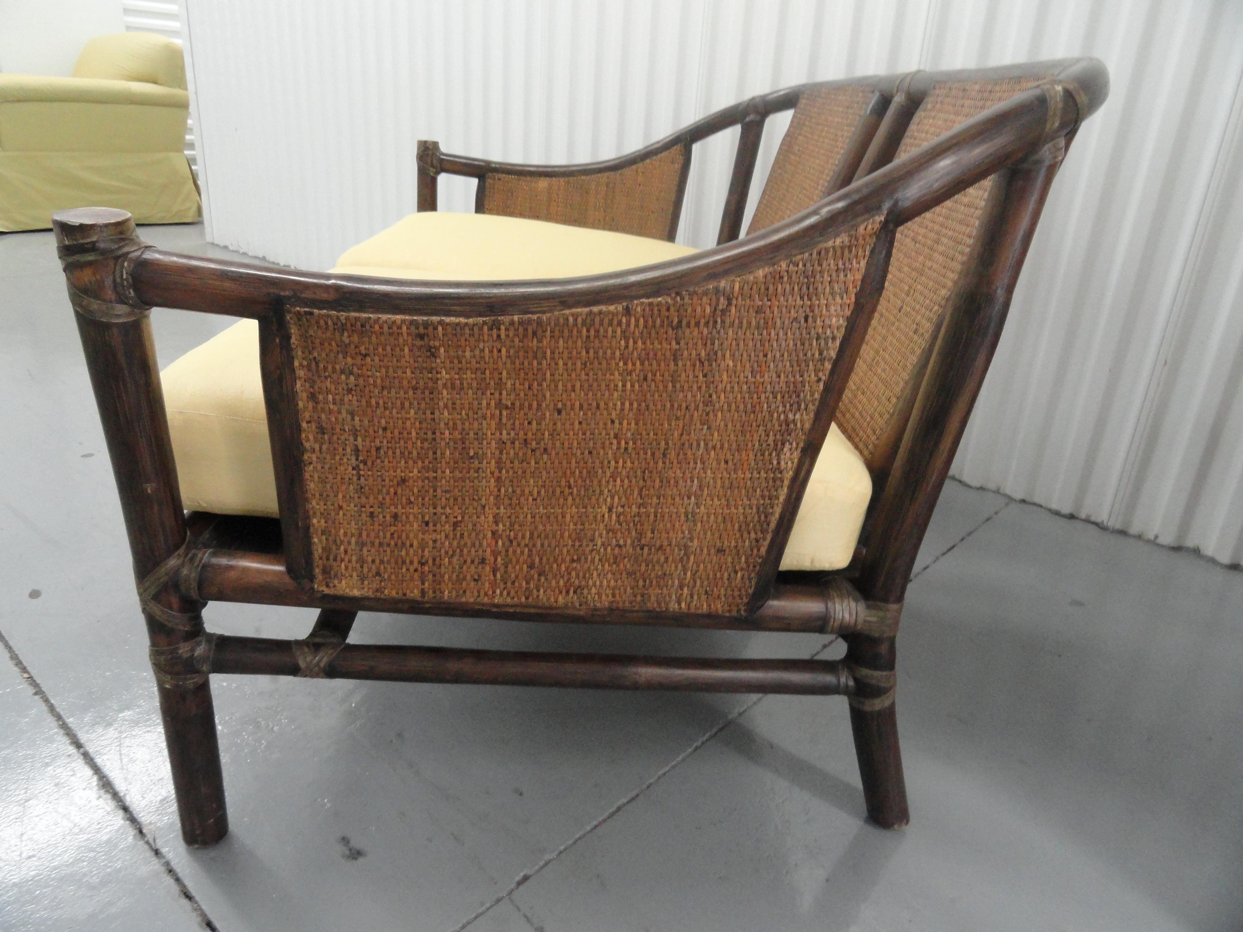 McGuire Settee In Good Condition For Sale In West Palm Beach, FL