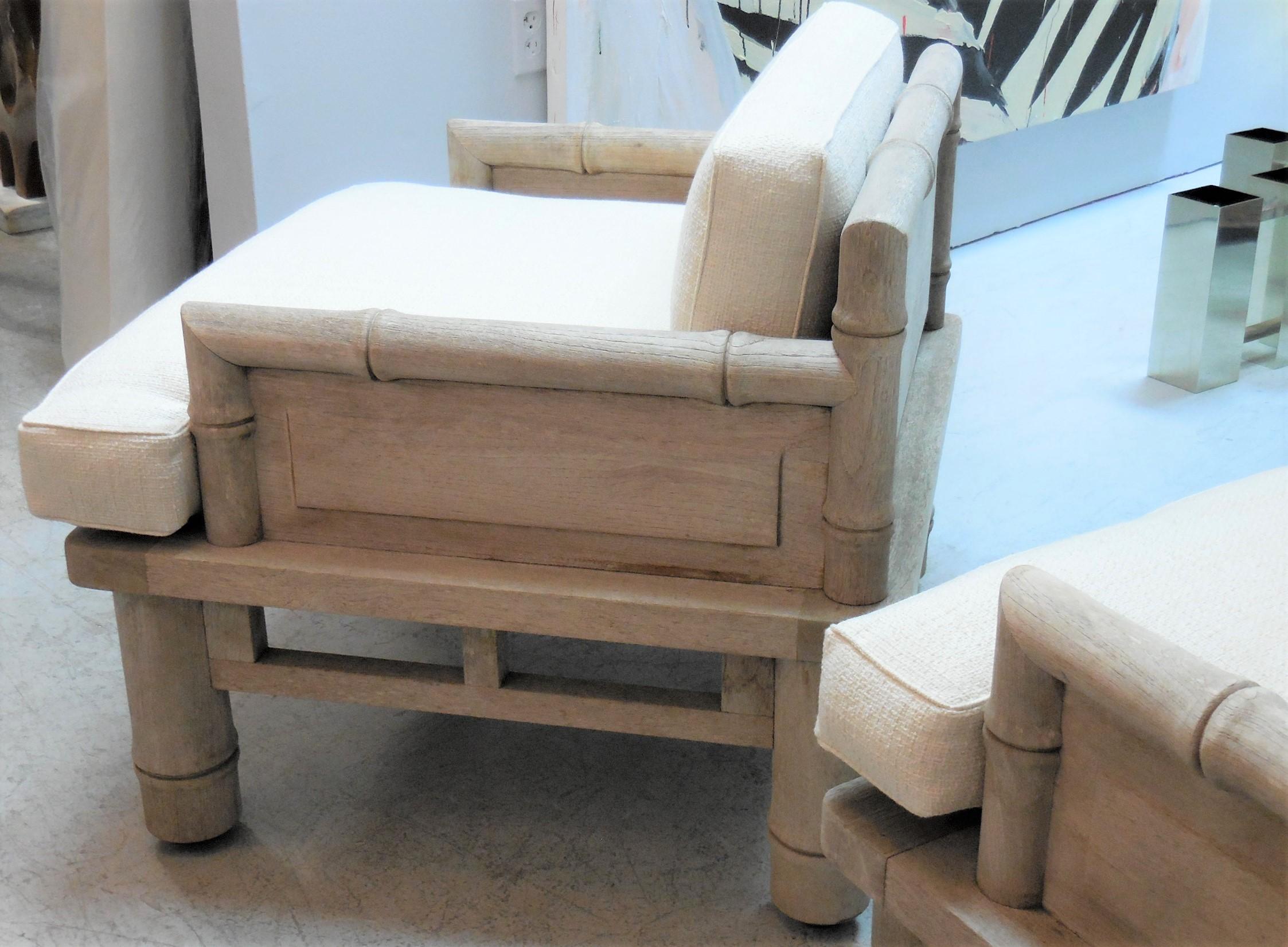 Wood McGuire Solid Naturally Patinated Teak Lounge Chairs