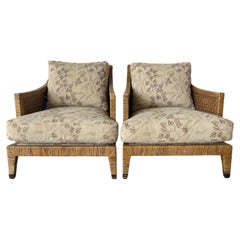 Used McGuire St. Germain Rattan Lounge Chairs