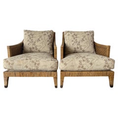 Vintage McGuire St. Germain Rattan Lounge Chairs